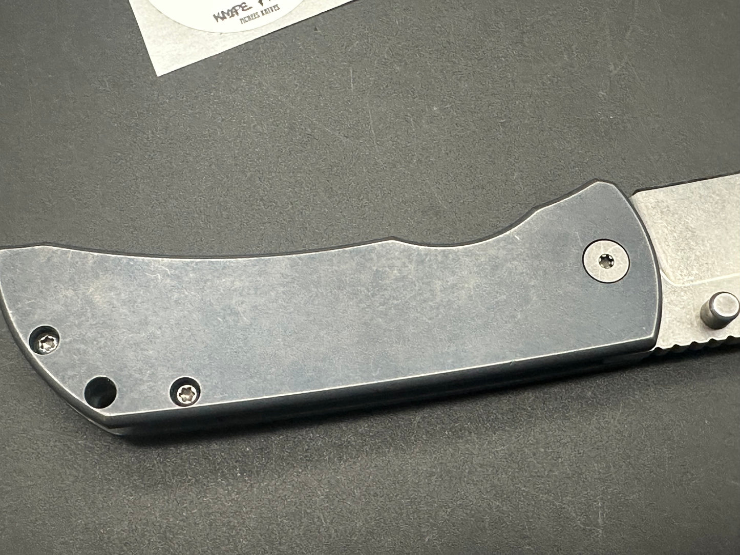 McNees Knives PM Mac 2 - 3.5", "Atomic" Blue Stonewash Titanium / Stonewash