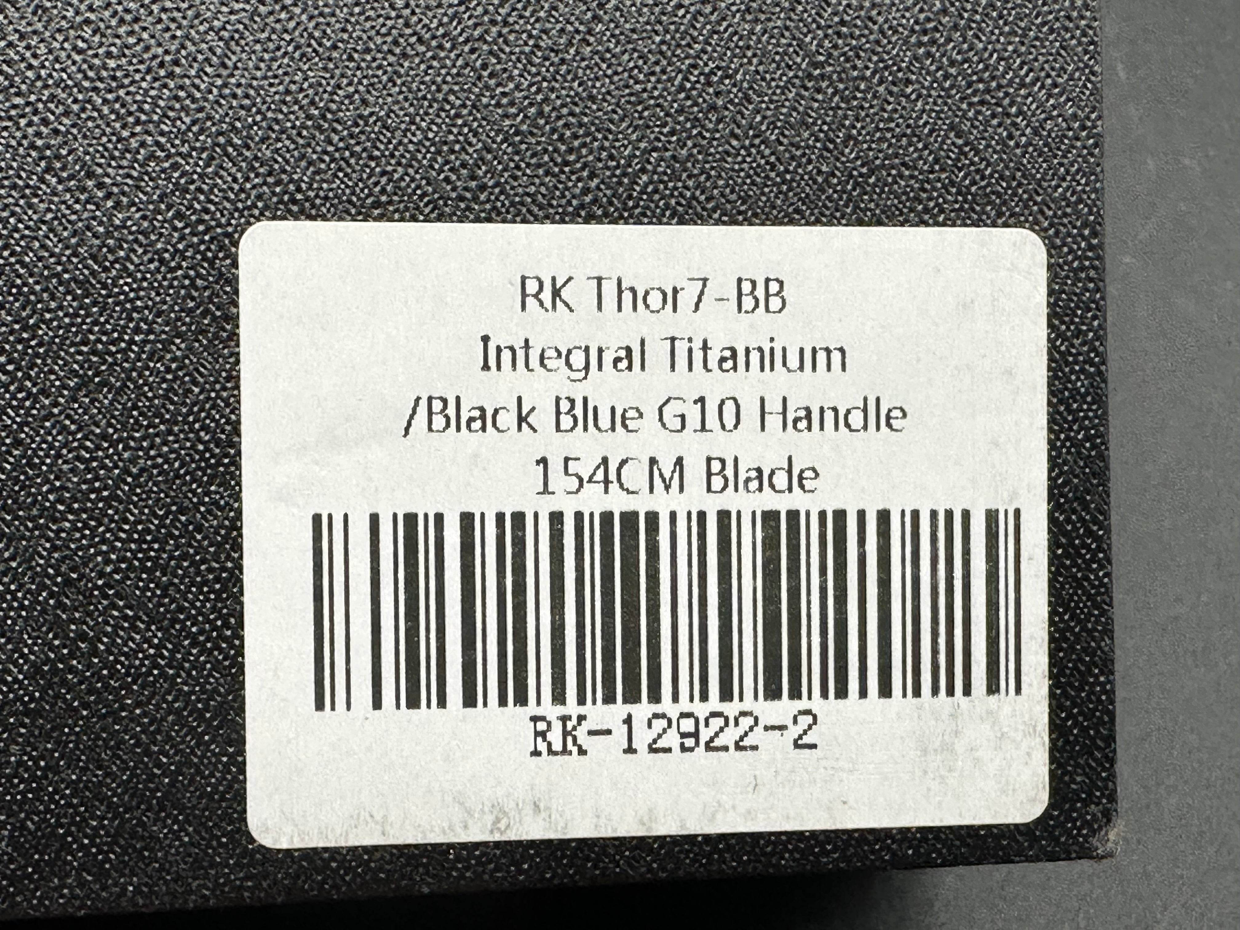Rike Thor 7 154CM / Ti / Blue & Black G10 