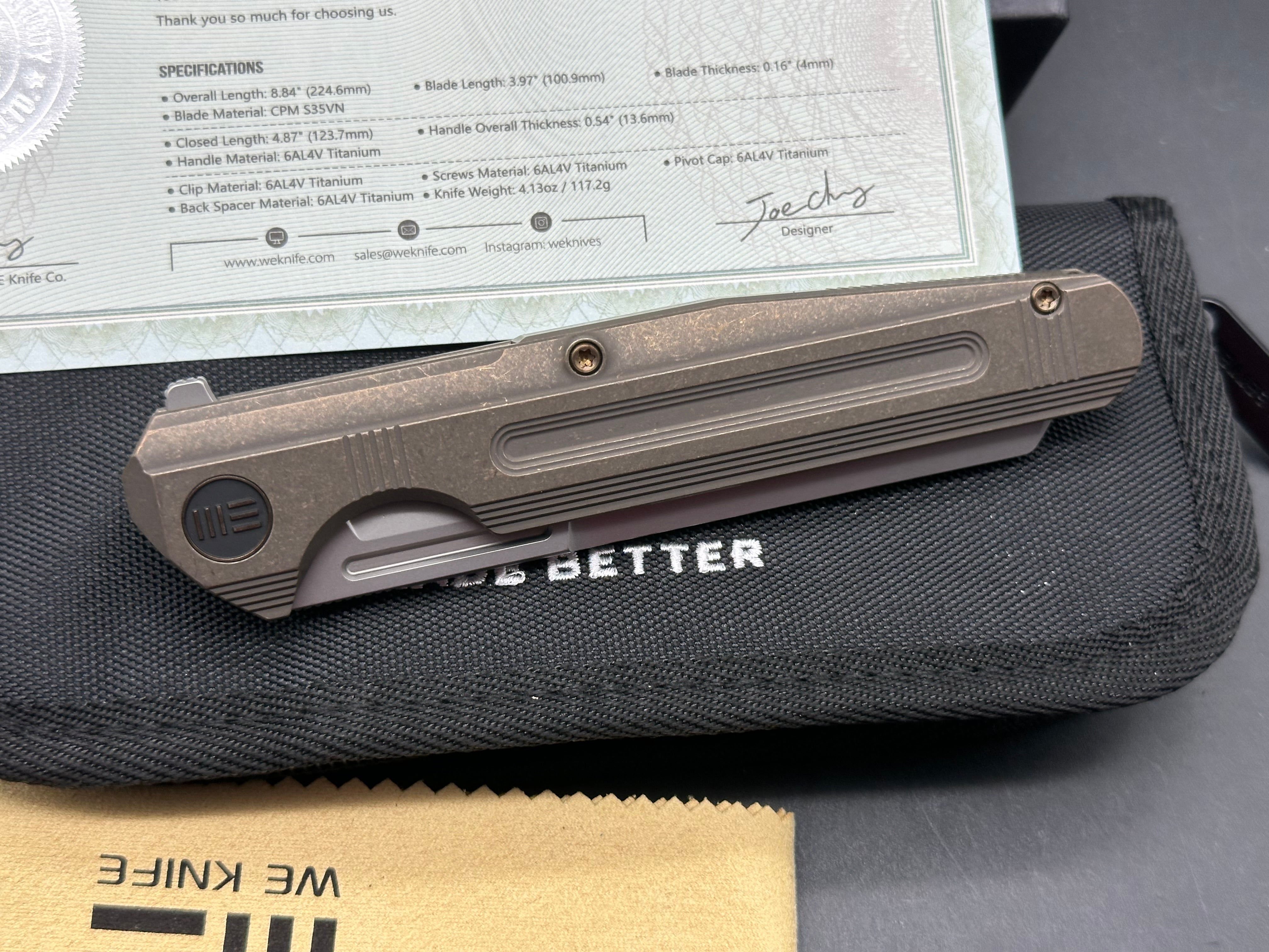 WE Reiver S35VN/ Bronze Anno'ed Ti