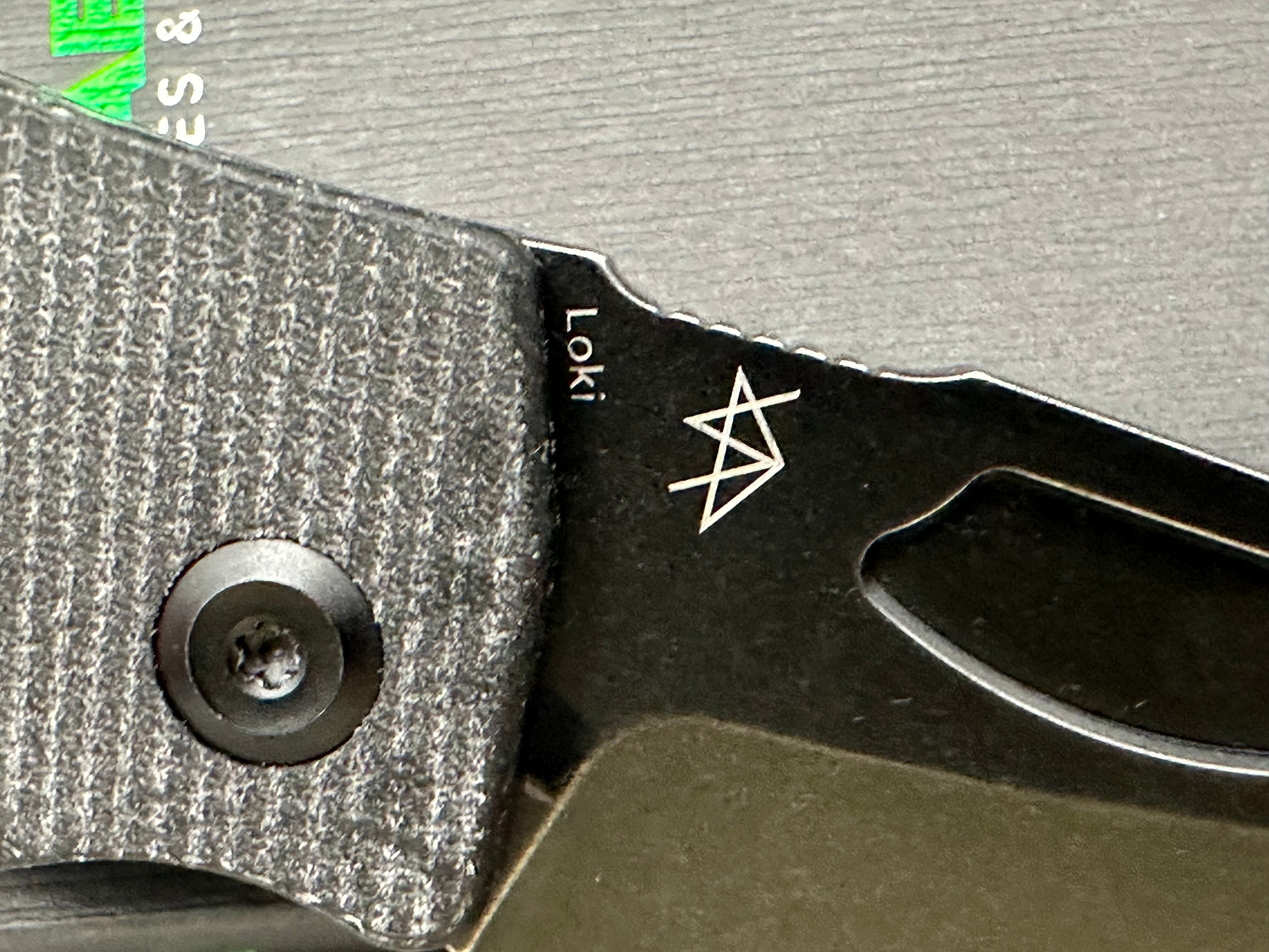 TENABLE LOKI BLACK MICARTA HANDLE NITRO-V WHARNCLIFFE PLAIN EDGE BLACKWASH FINISH