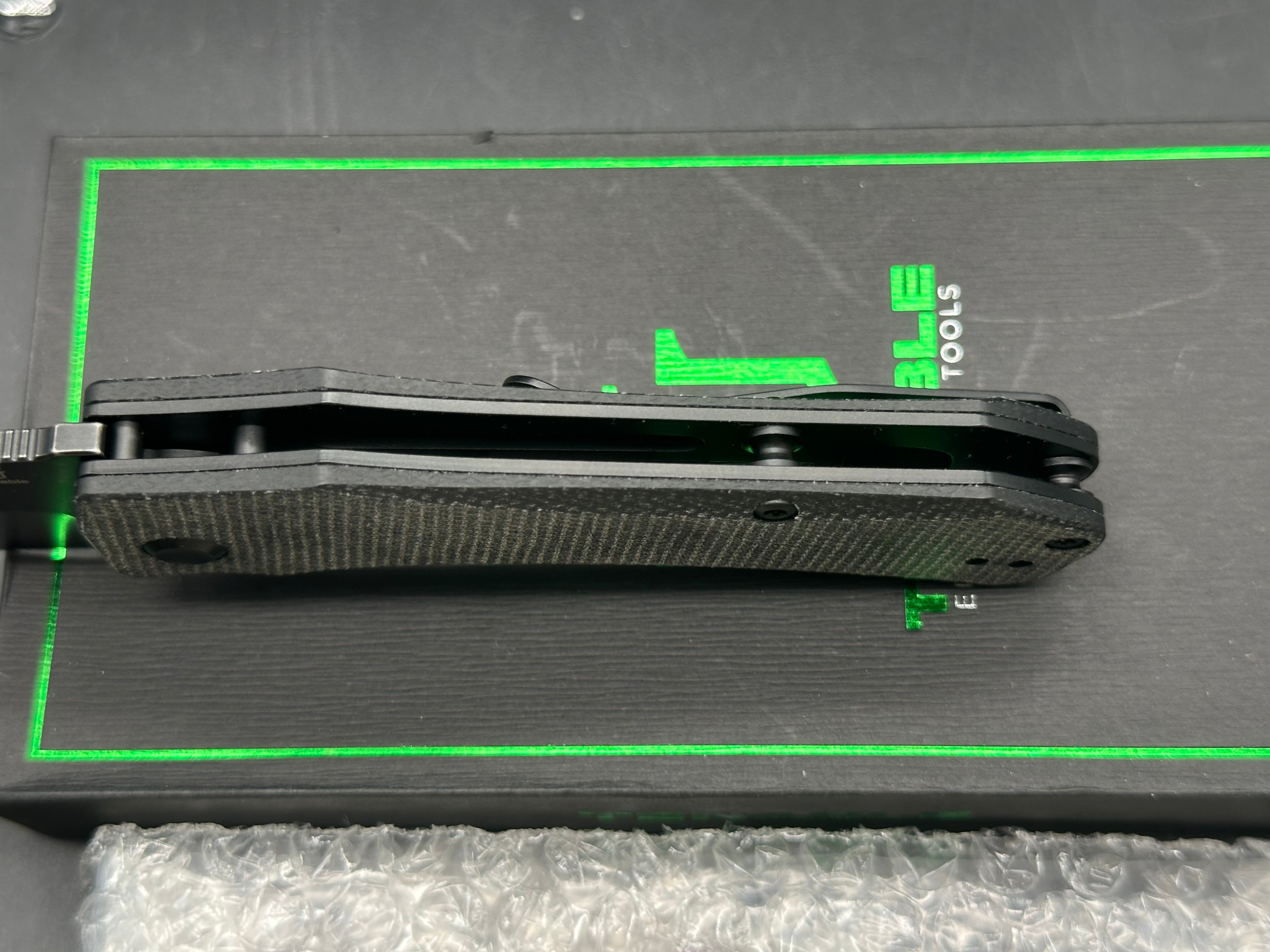 TENABLE LOKI BLACK MICARTA HANDLE NITRO-V WHARNCLIFFE PLAIN EDGE BLACKWASH FINISH