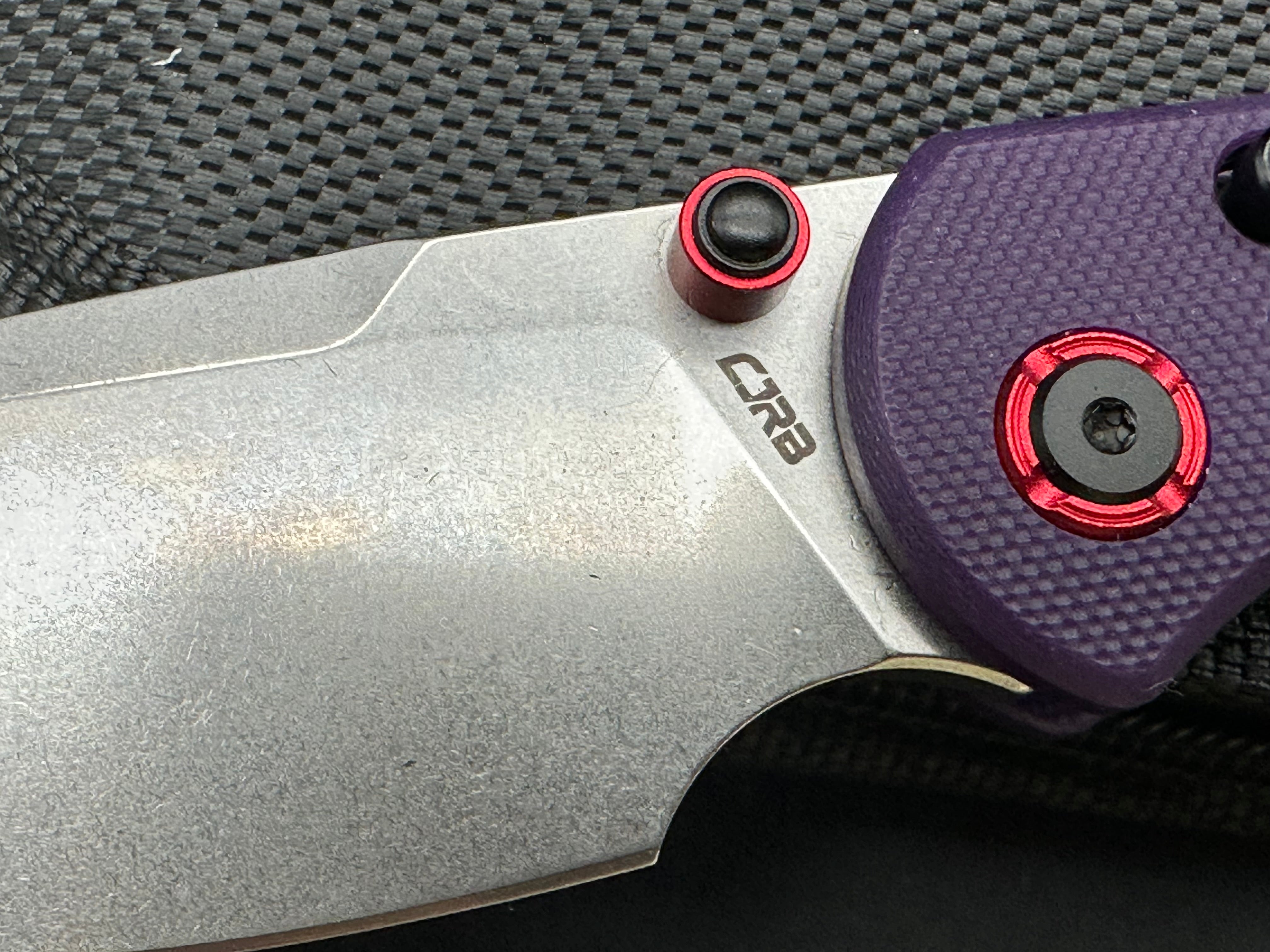 CJRB Latitude Top Liner Lock Knife Purple G10 Handle(3.47'' AR-RPM9 Blade)
