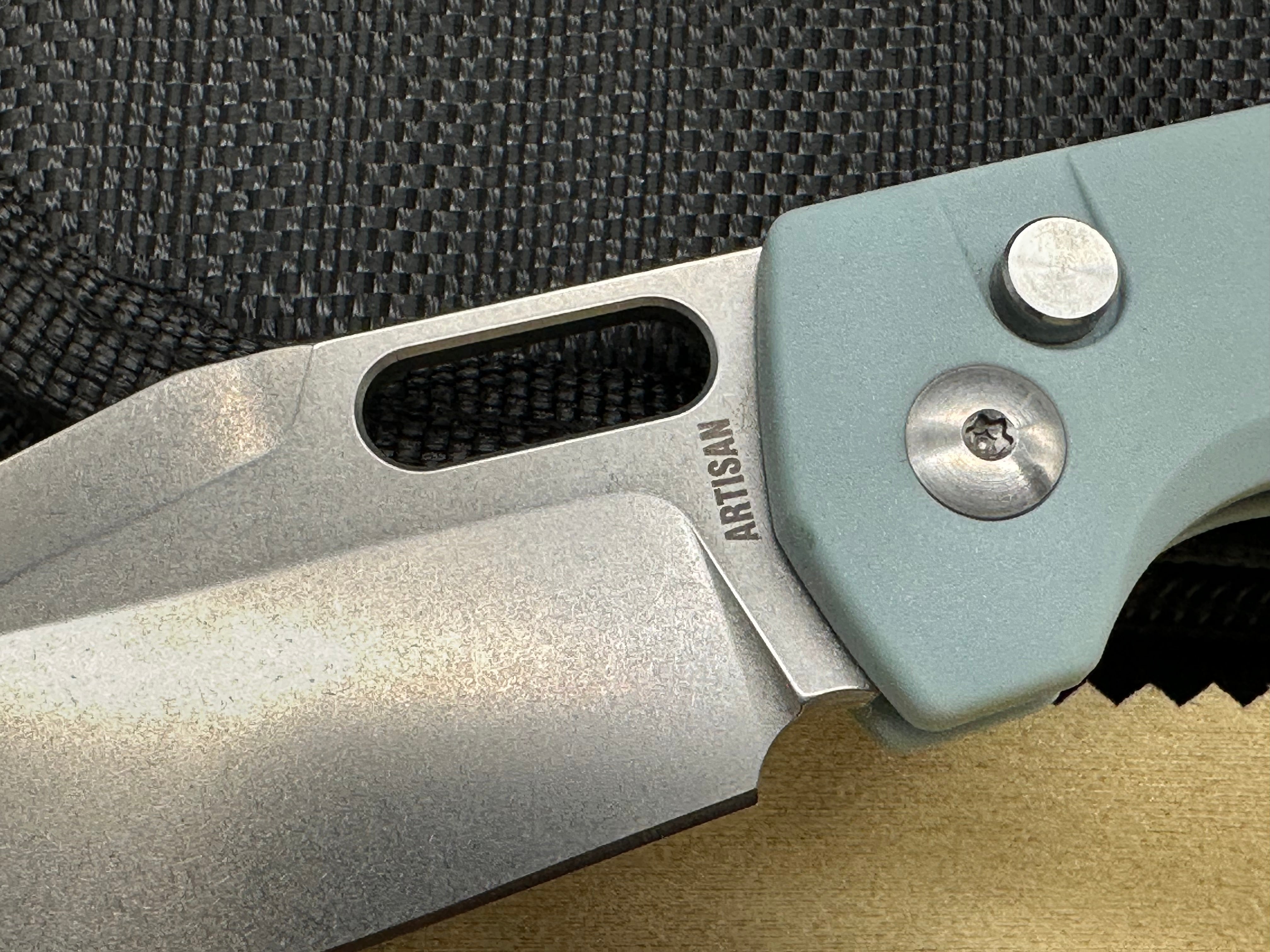 ARTISAN CUTLERY REVEL FOLDING KNIFE BLUE FRN HANDLE AR-RPM9