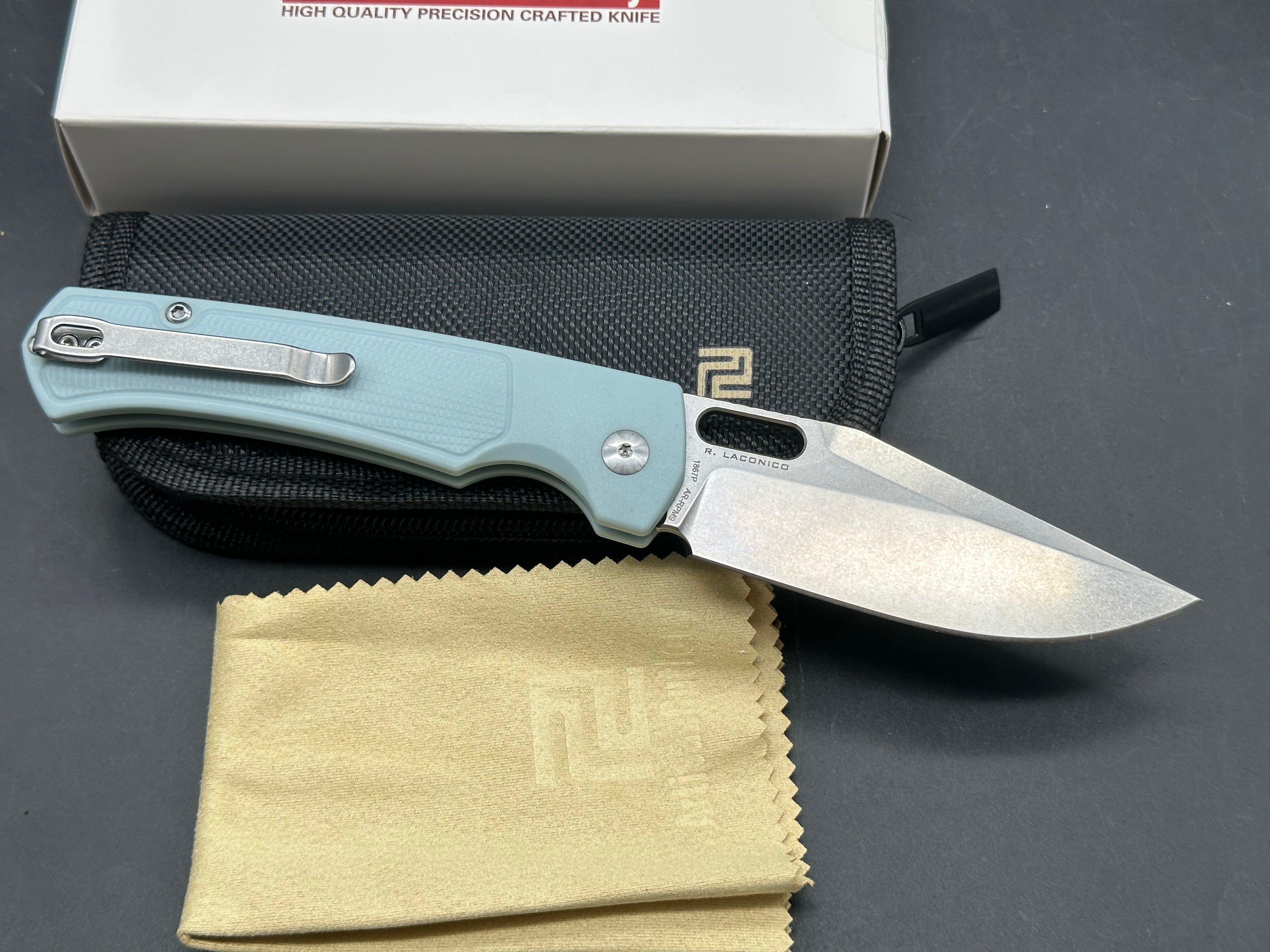 ARTISAN CUTLERY REVEL FOLDING KNIFE BLUE FRN HANDLE AR-RPM9