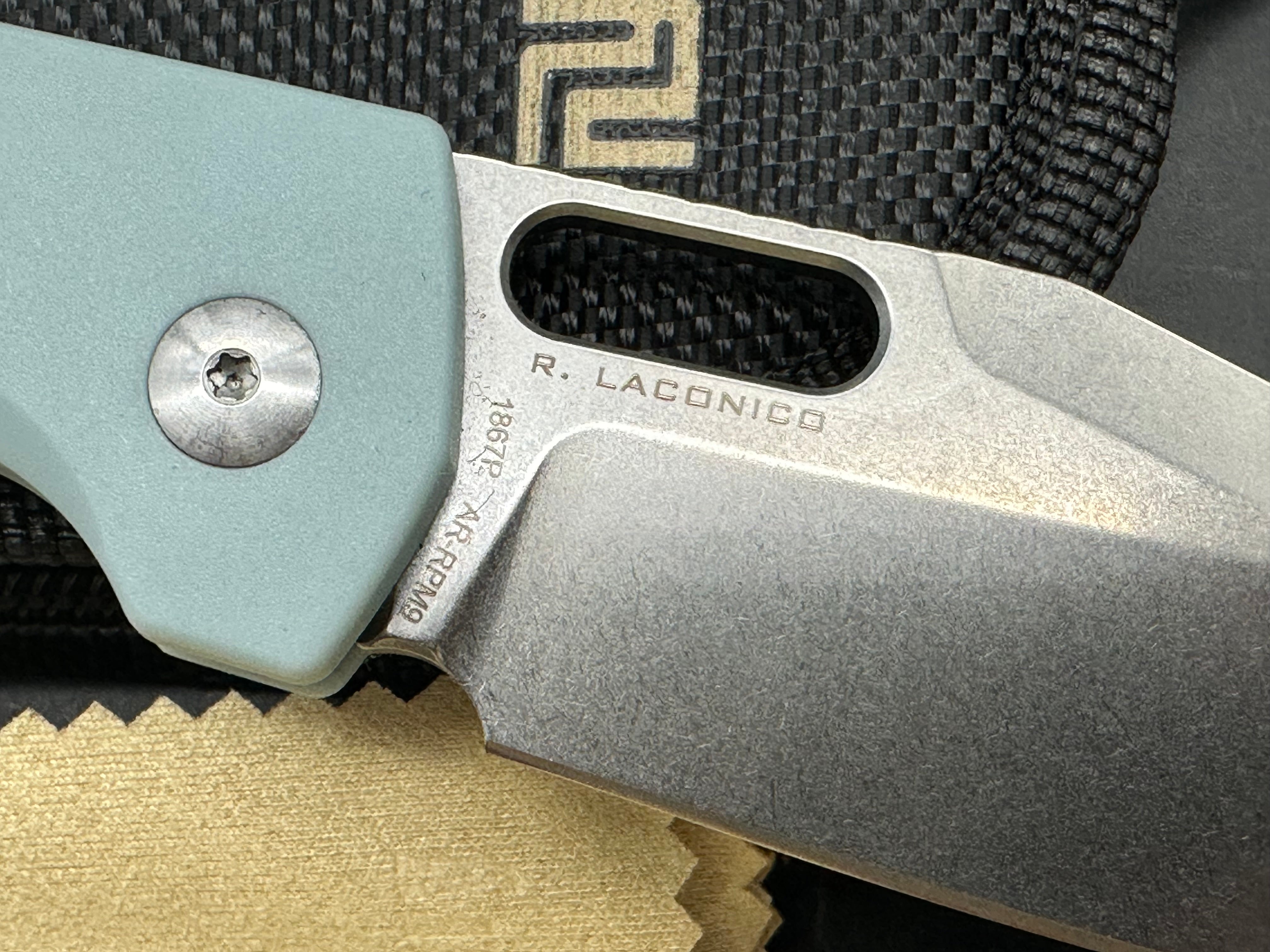 ARTISAN CUTLERY REVEL FOLDING KNIFE BLUE FRN HANDLE AR-RPM9