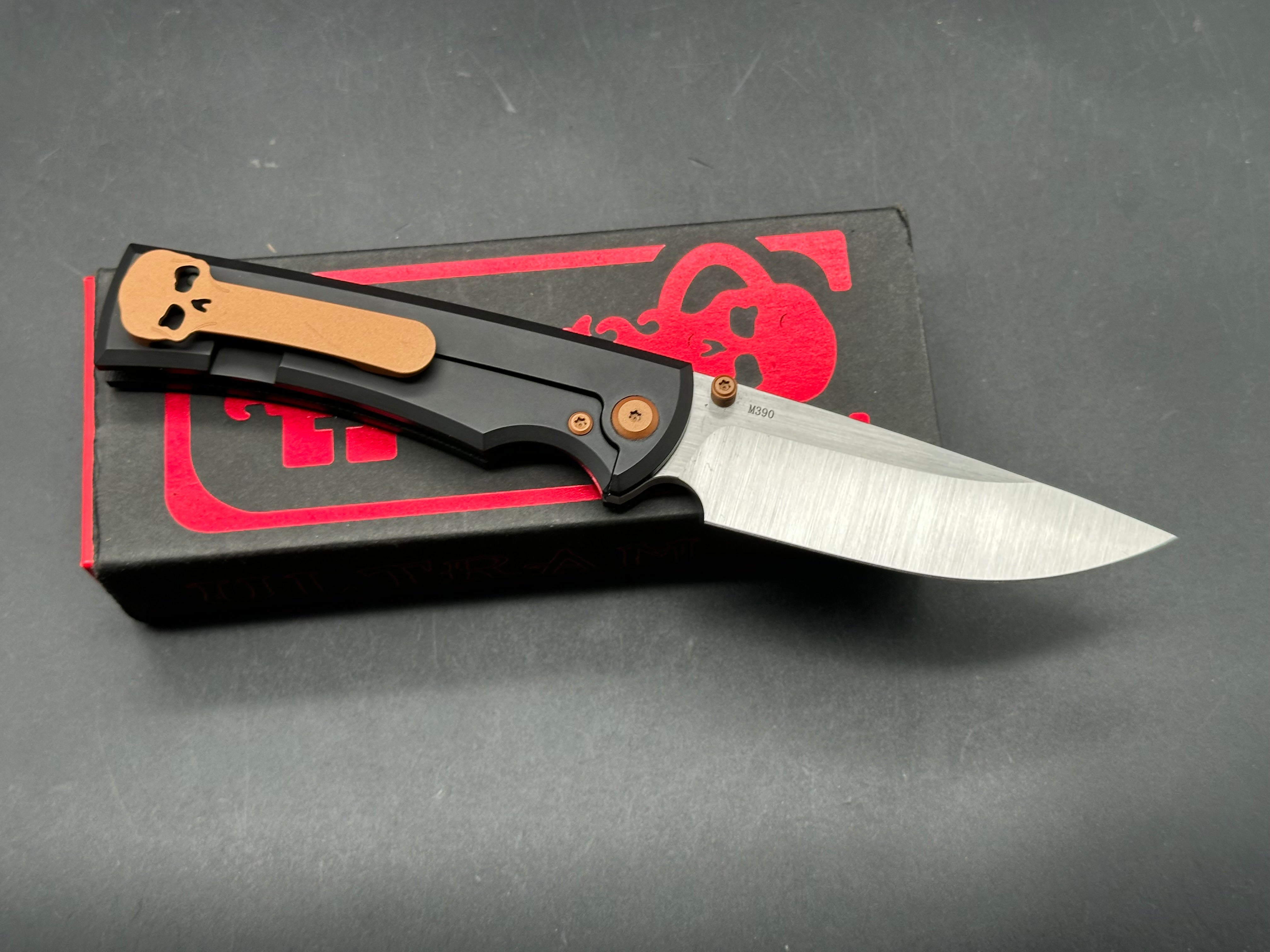 CHAVES ULTRAMAR CUSTOM LIBERATION 229 3.625" M390 BLK G-10/TAN HIGHLIGHTS