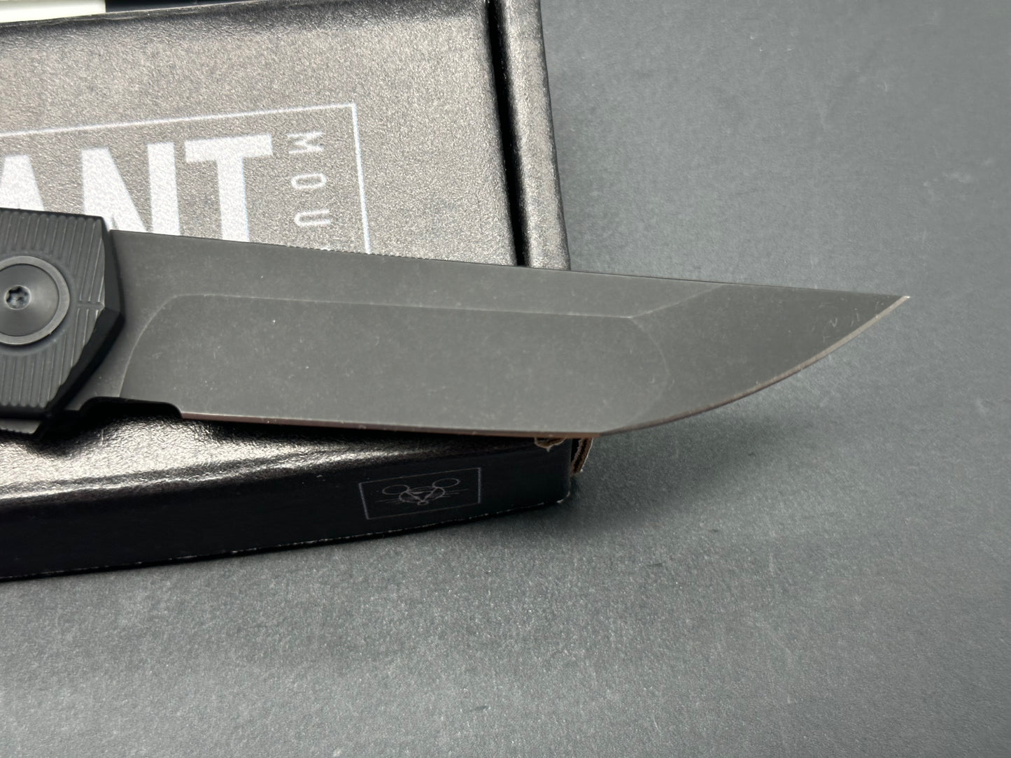 GiantMouse GMP9 #65, Black PVD CPM-20CV Blade, Black PVD Stonewashed Titanium Handles