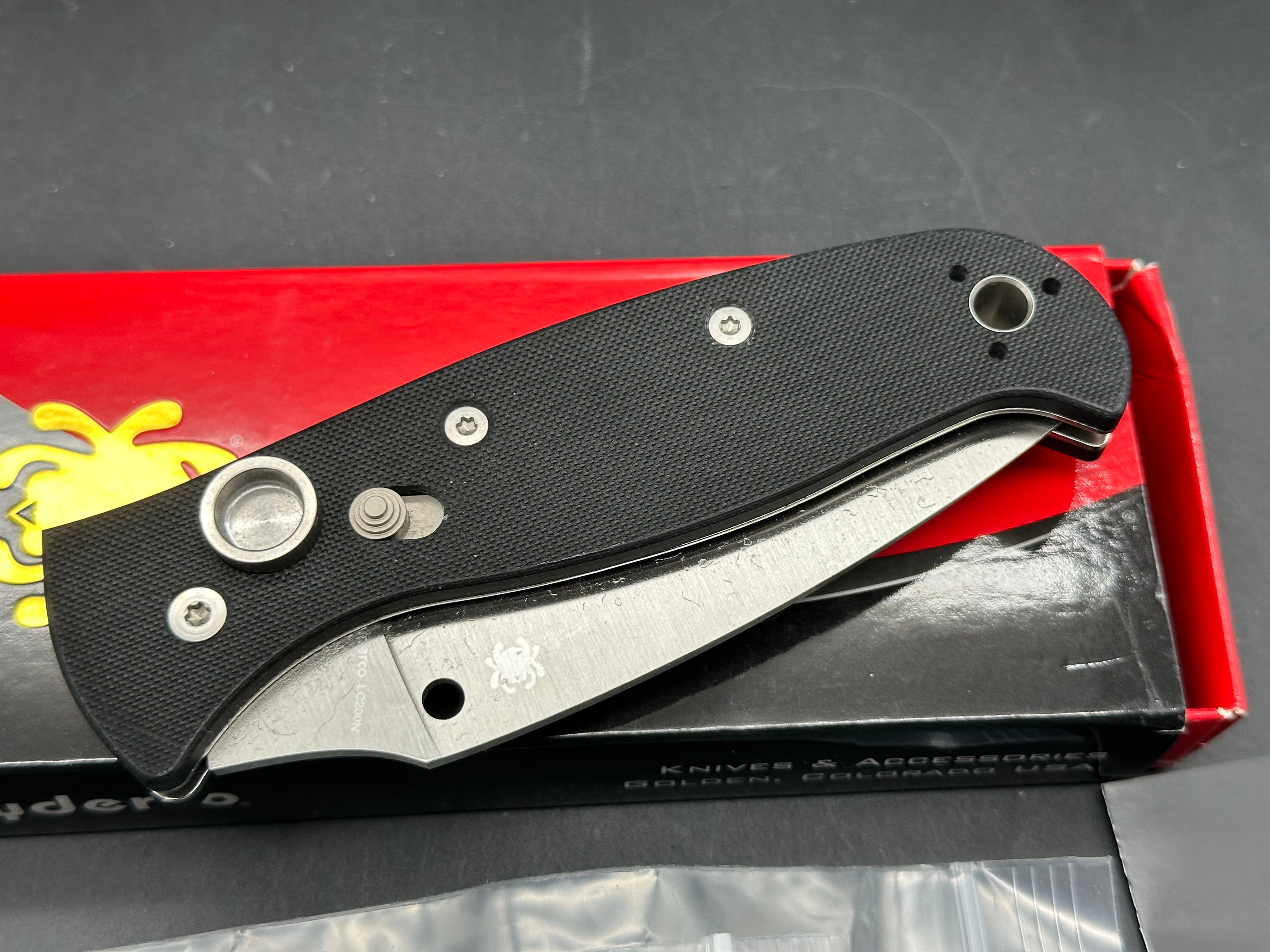 SPYDERCO AUTONOMY 20 AUTO 3,5" LC200N "RUSTPROOF” 5.50Z. W/ EXTRA LYNCH DC CLIP & FACTORY CLIP INCL