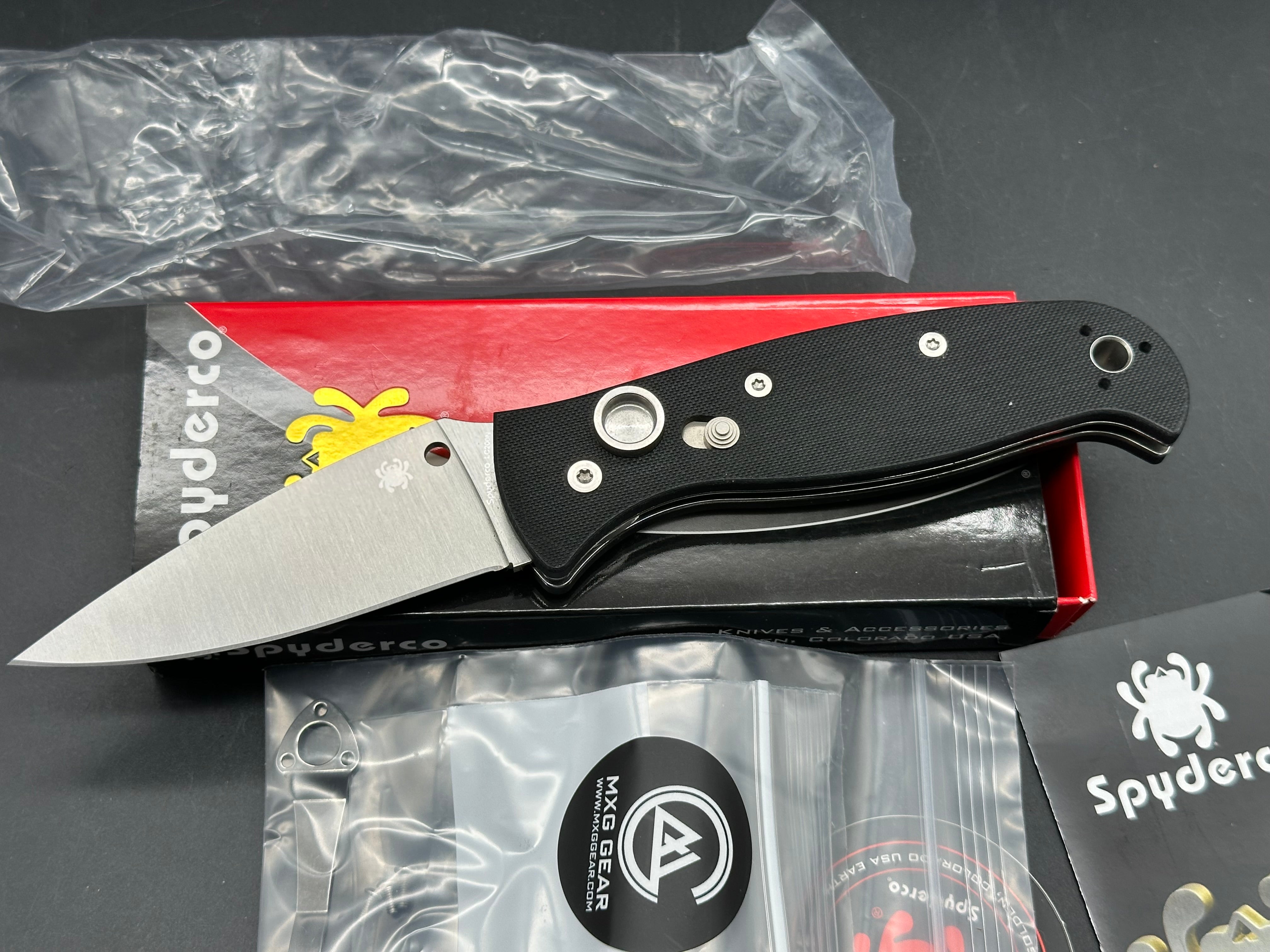 SPYDERCO AUTONOMY 20 AUTO 3,5" LC200N "RUSTPROOF” 5.50Z. W/ EXTRA LYNCH DC CLIP & FACTORY CLIP INCL