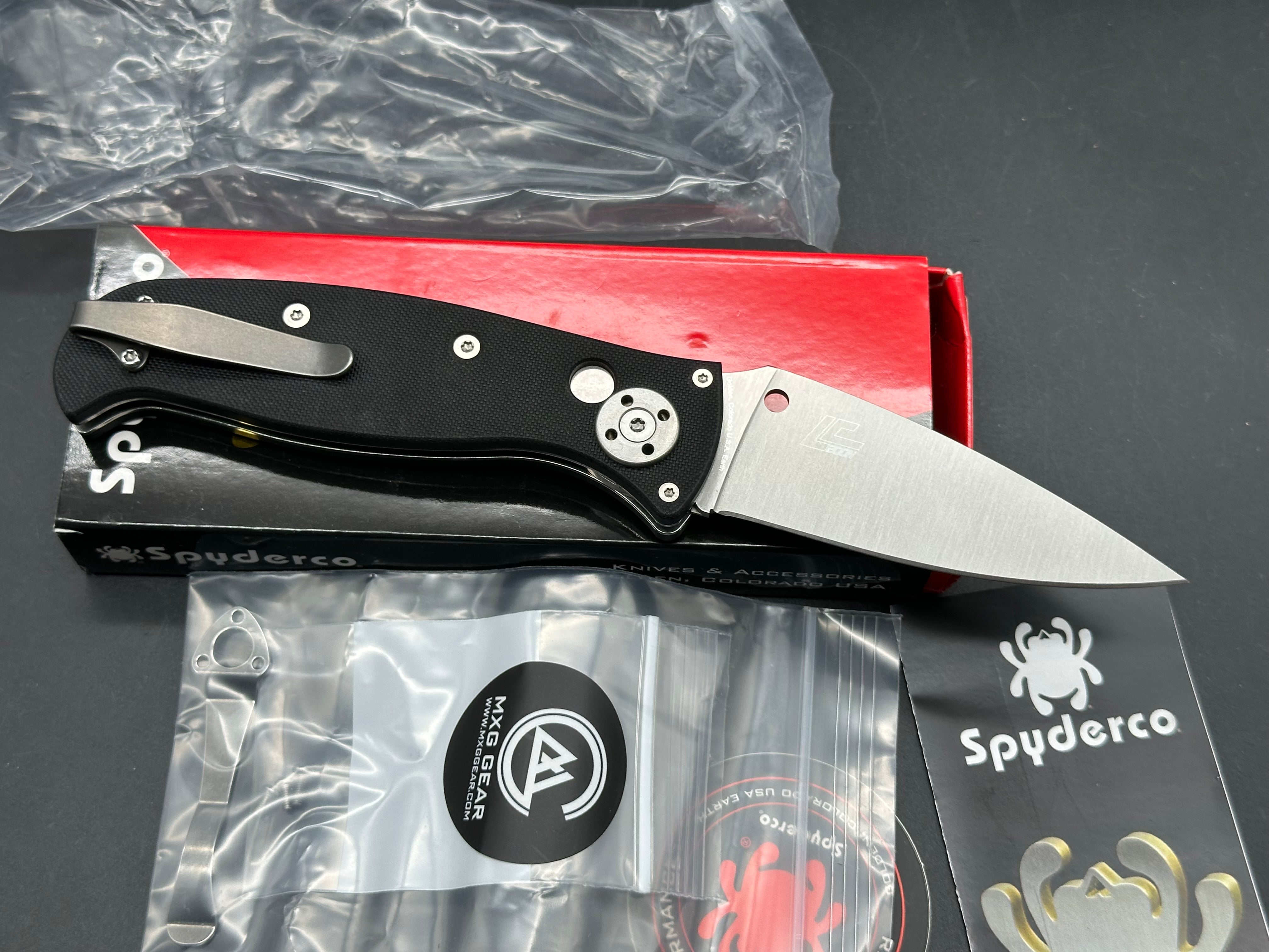 SPYDERCO AUTONOMY 20 AUTO 3,5" LC200N "RUSTPROOF” 5.50Z. W/ EXTRA LYNCH DC CLIP & FACTORY CLIP INCL