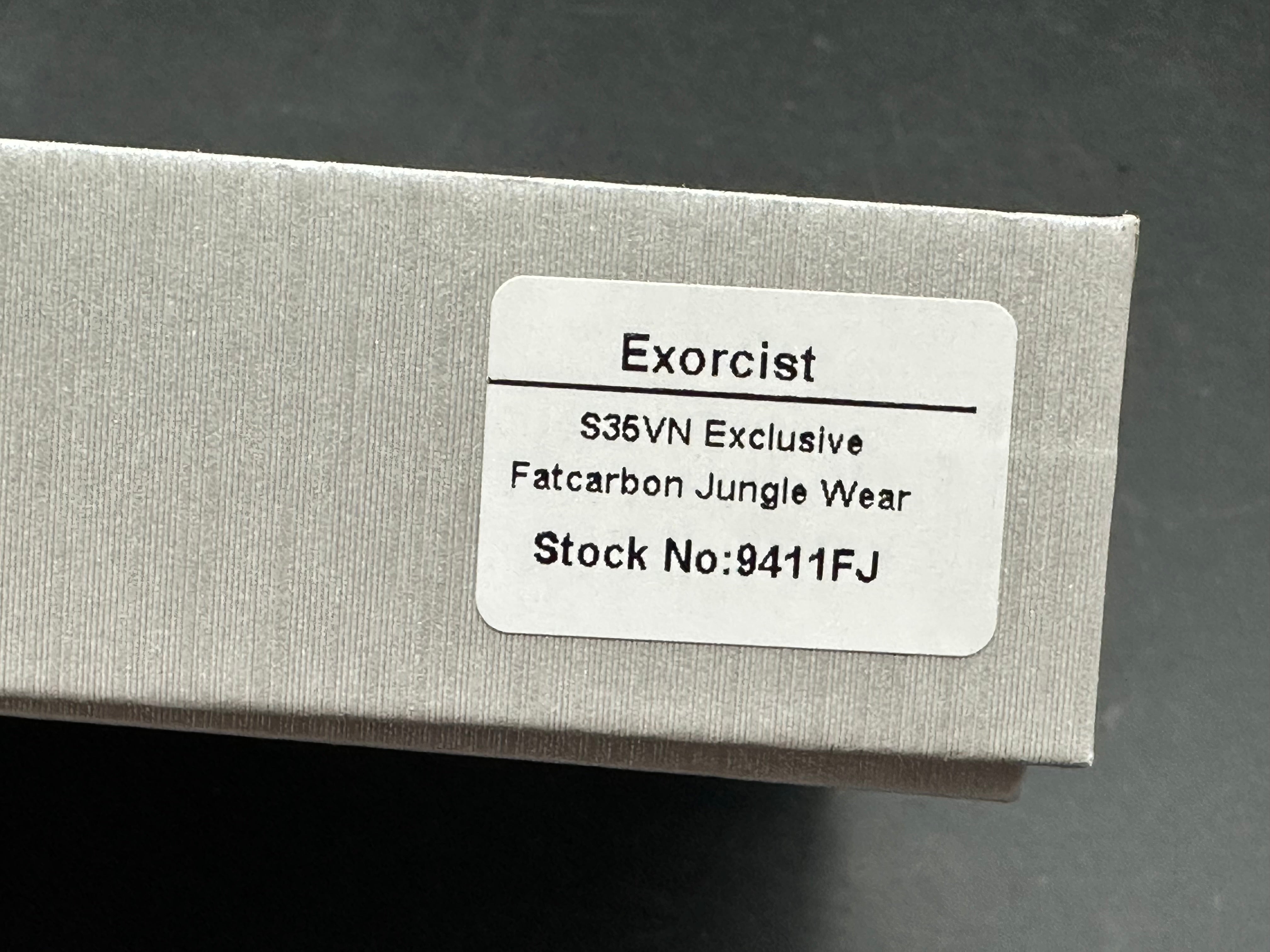 Real Steel Exorcist Fat Carbon Jungle Wear inlays S35VN