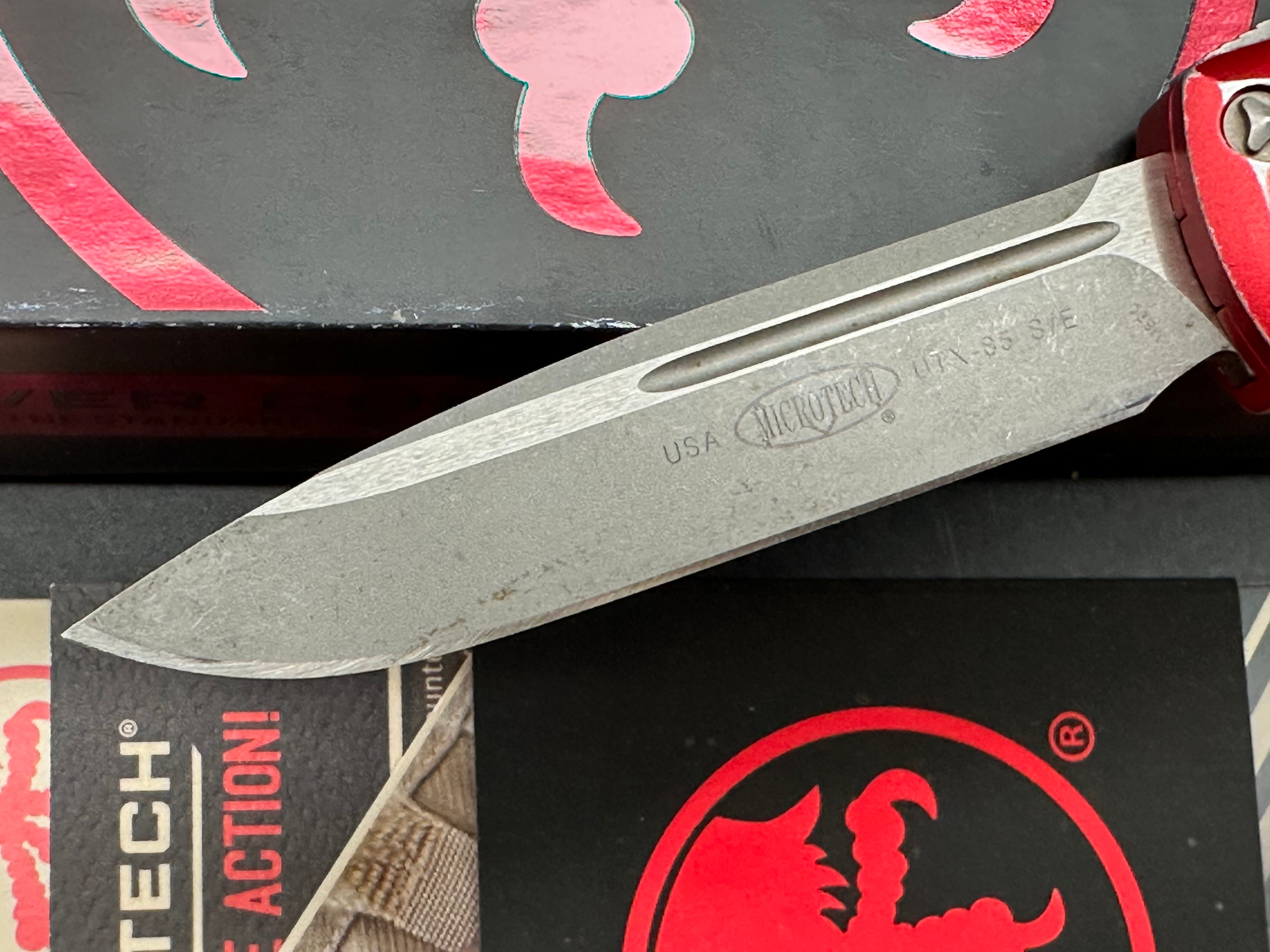 Microtech utx 85 red distressed