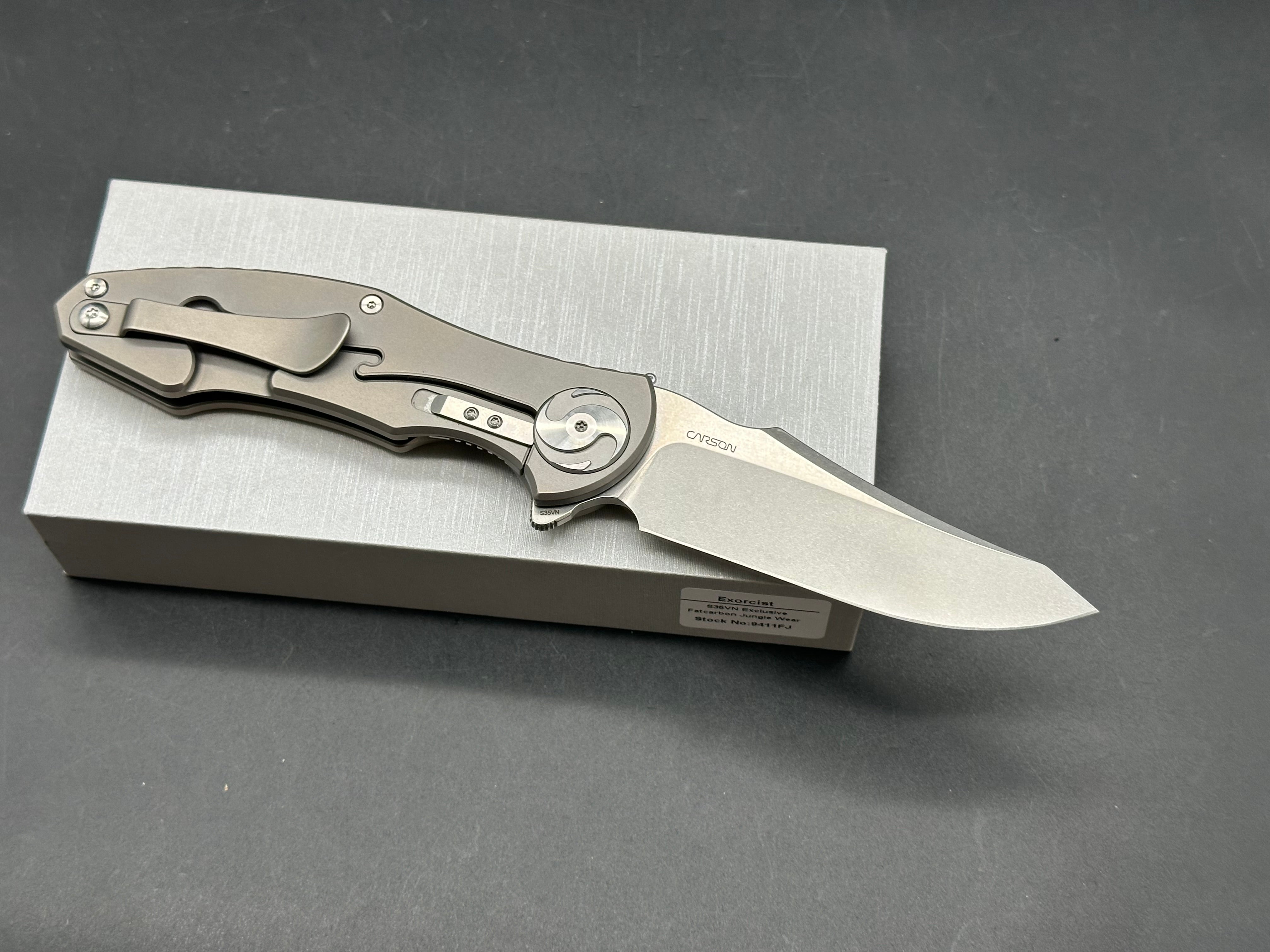 Real Steel Exorcist Fat Carbon Jungle Wear inlays S35VN