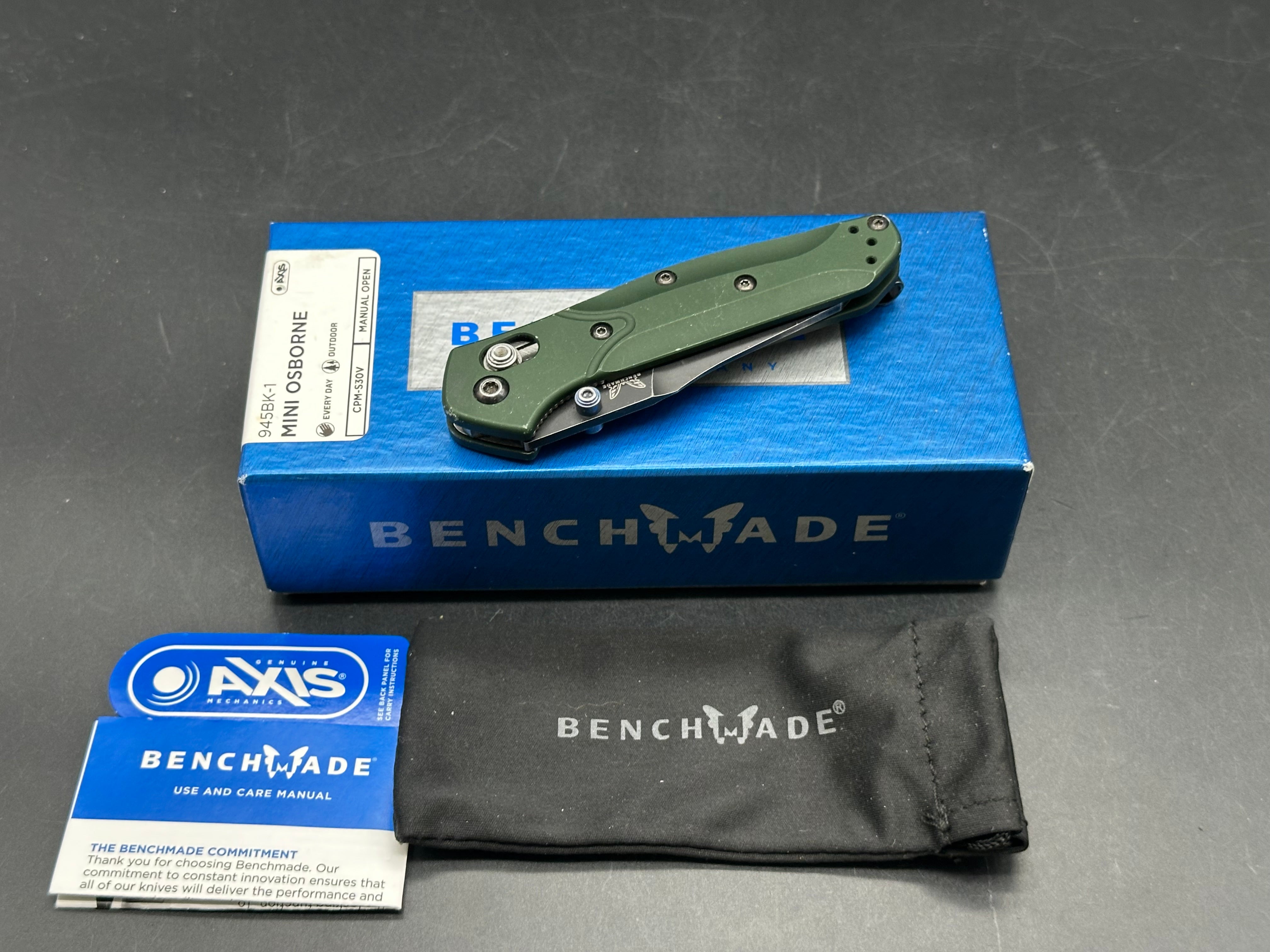 Benchmade 945 green aluminum