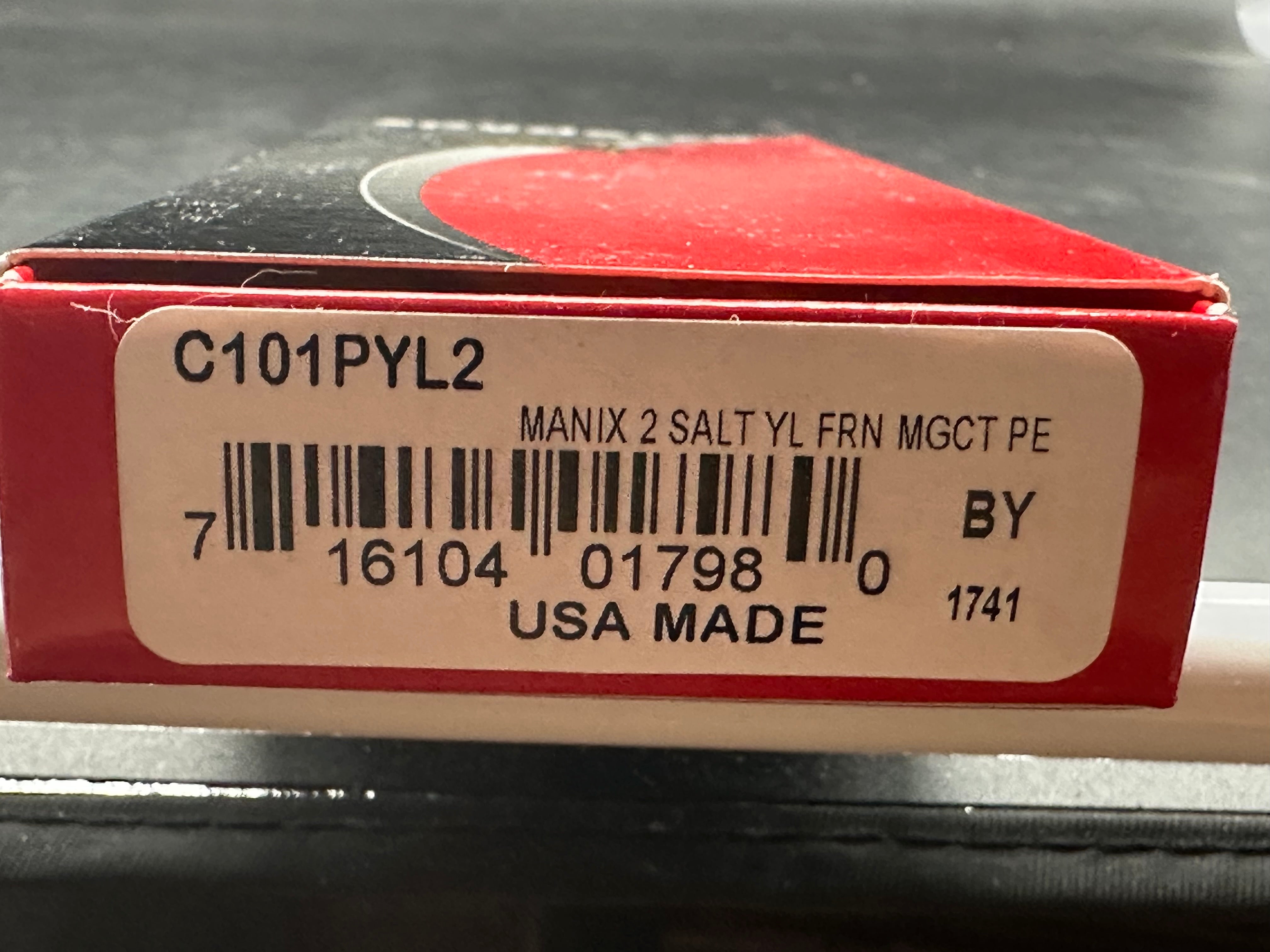SPYDERCO MANIX 2 SALT Magnacut 3.375" NEW/UNUSED W/ LYNCH DEEP CARRY CLIP