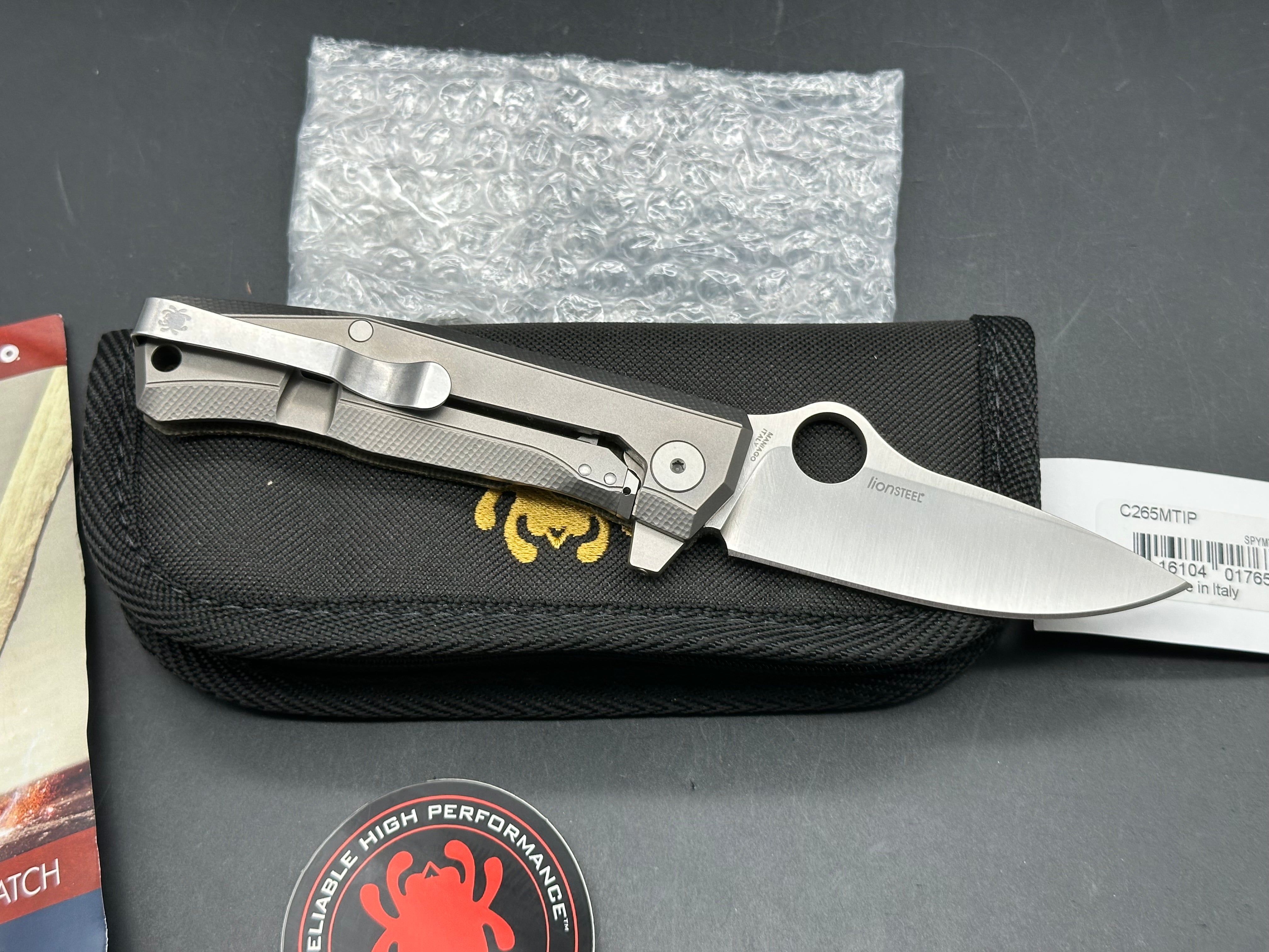 SPYDERCO SPYMYTO "FLASH BATCH" 3.32" M398 STEEL