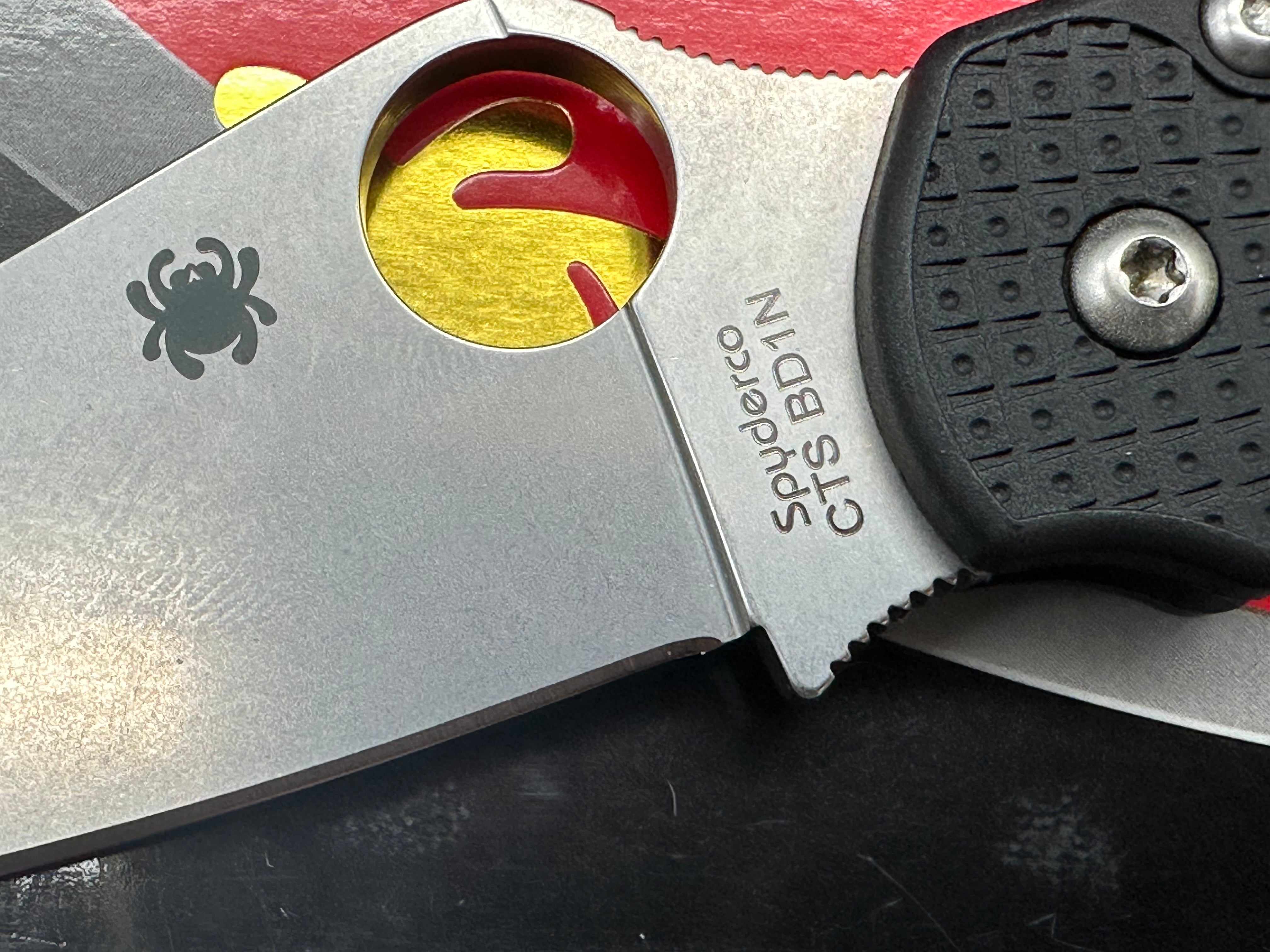 Spyderco Para Military 2 Lightweight 3.43" CTS BD1N Stonewash Blade with Black FRN