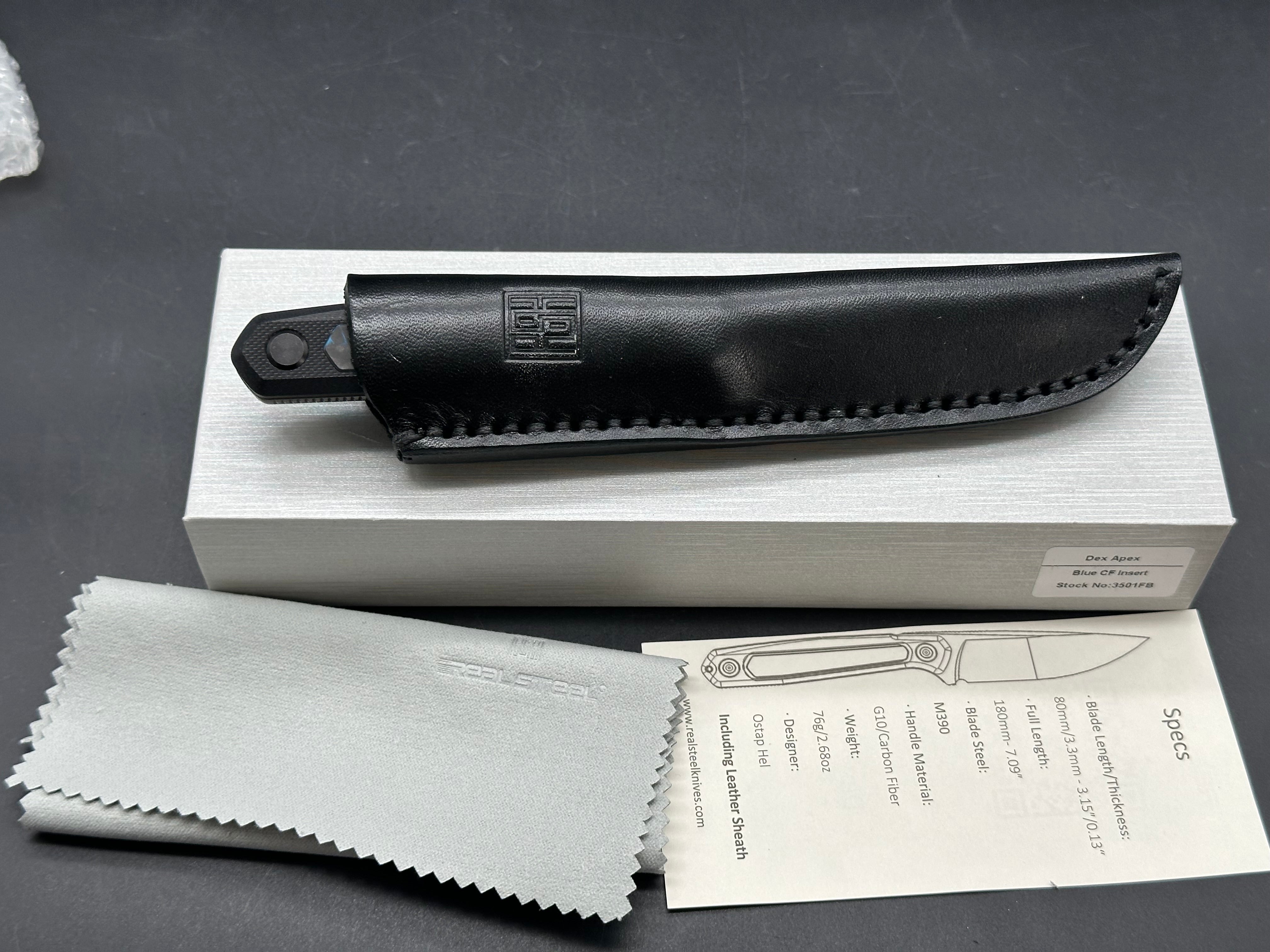 Real Steel Dex Apex Blue CF / M390 blade