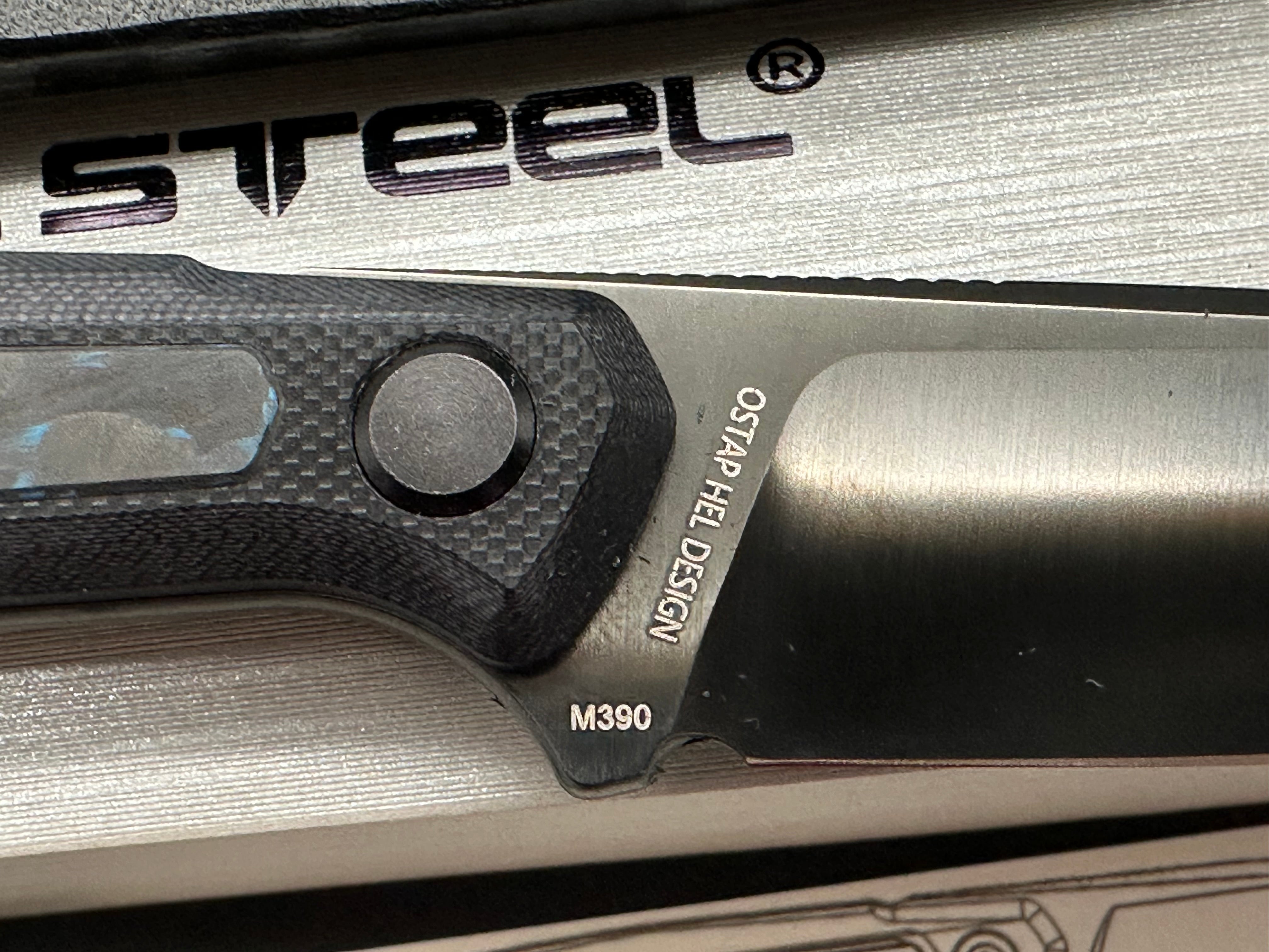 Real Steel Dex Apex Blue CF / M390 blade