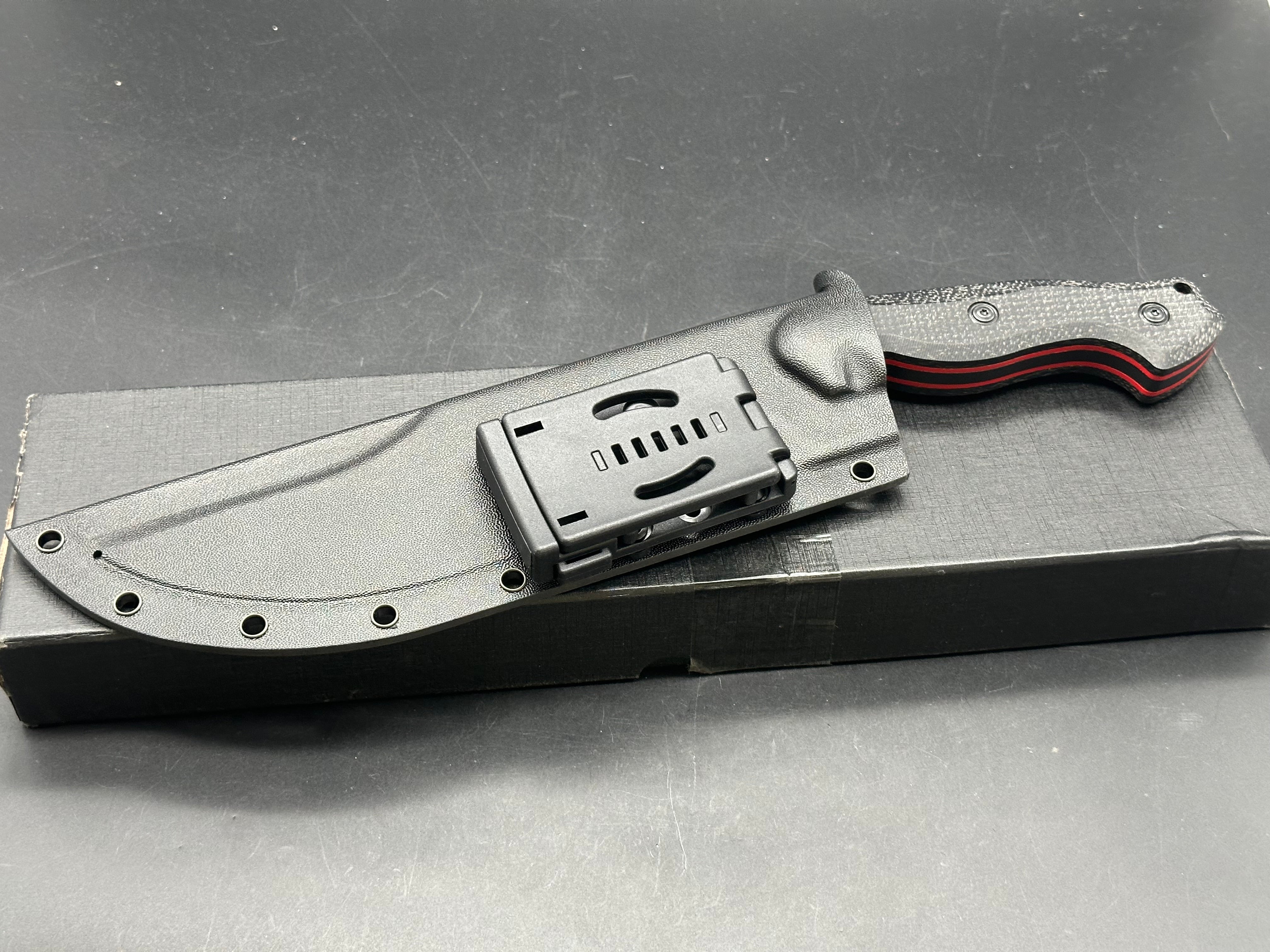Eafengrow EF163 Full Tang Black Burlap handle Black DC53 Blade