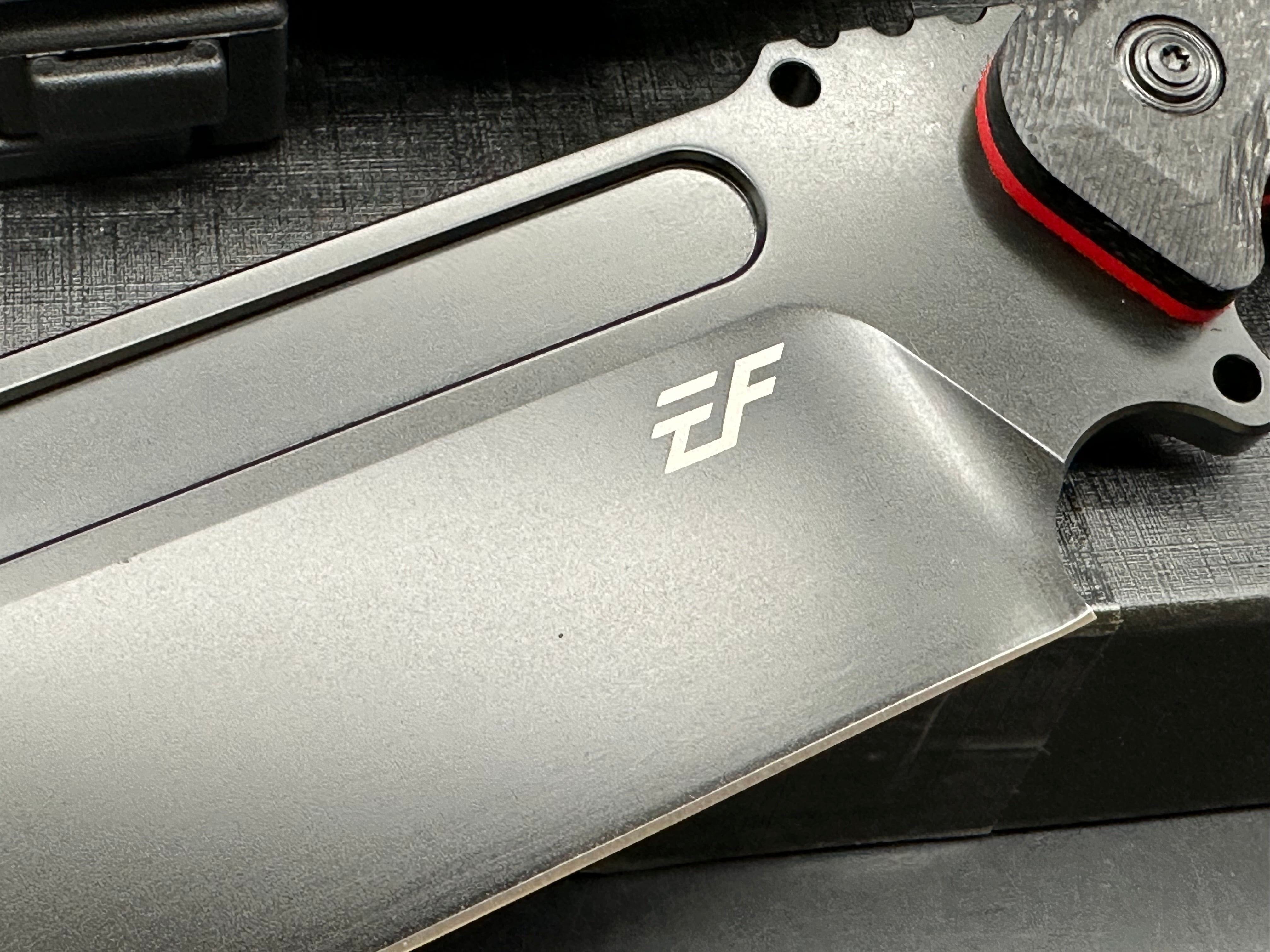 Eafengrow EF163 Full Tang Black Burlap handle Black DC53 Blade