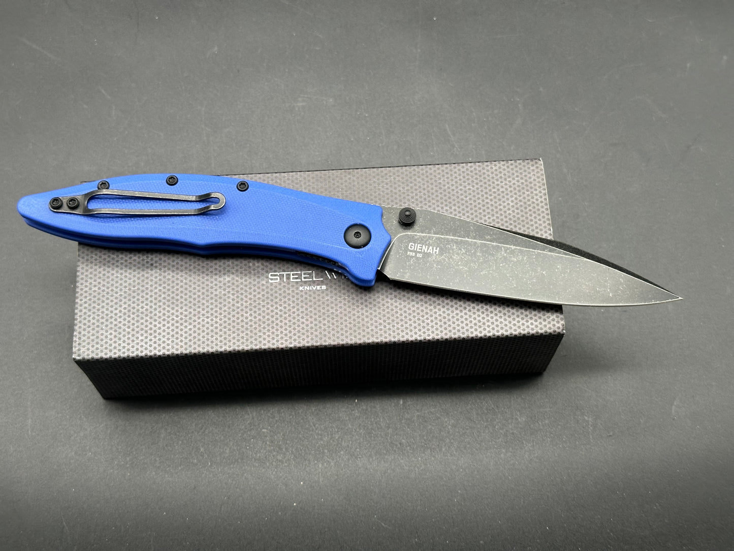 Steel Will Gienah Liner Lock Knife Blue G-10