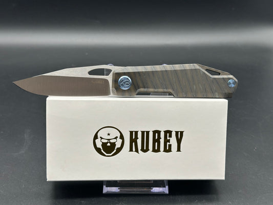 Kubey Verijero Fronter Flipper Flame 6AL4V Titanium Handle 3.35" 14C28N