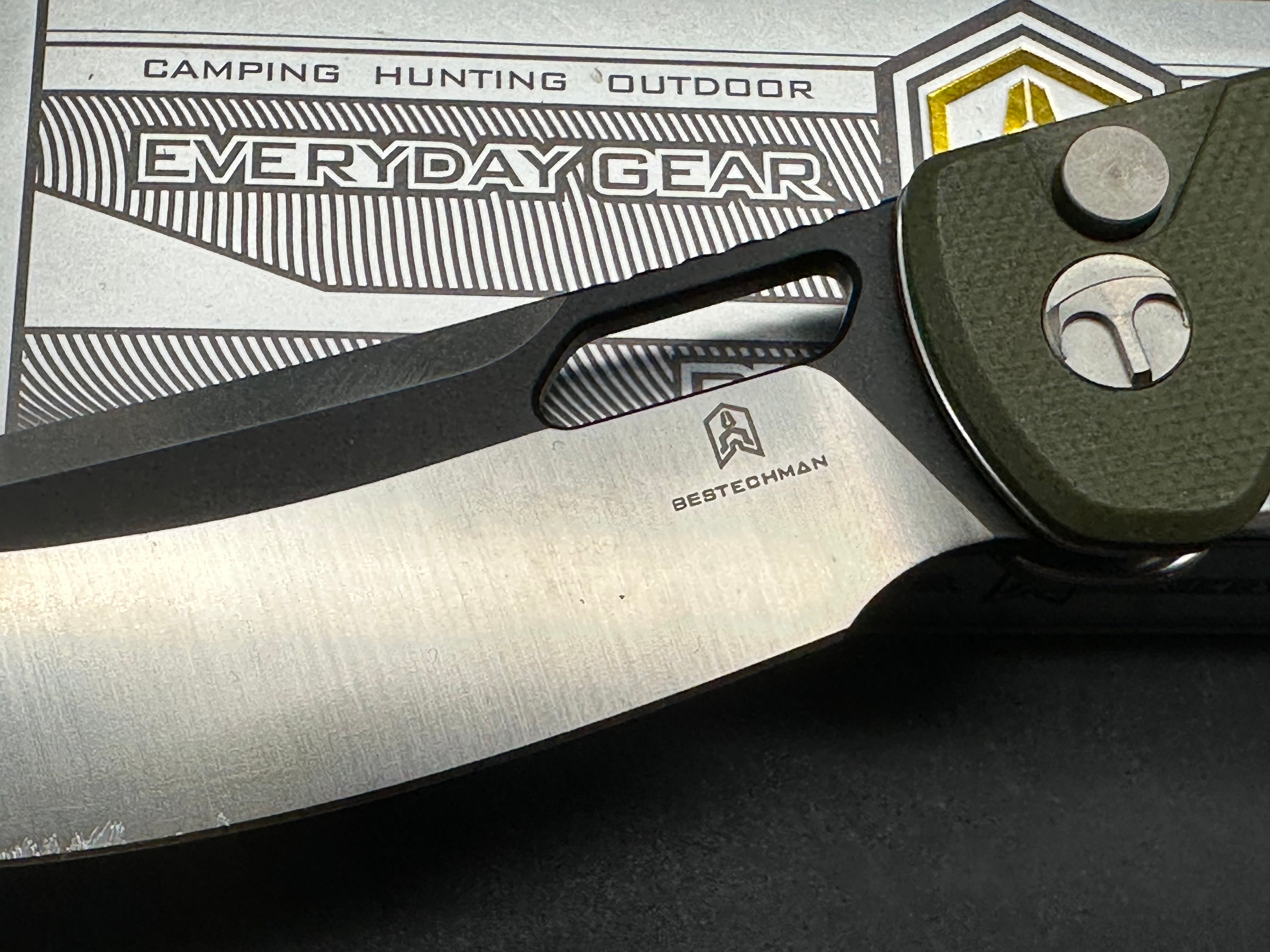 BESTECHMAN FIREBIRD FOLDING KNIFE GREEN G10 HANDLE D2 PLAIN EDGE