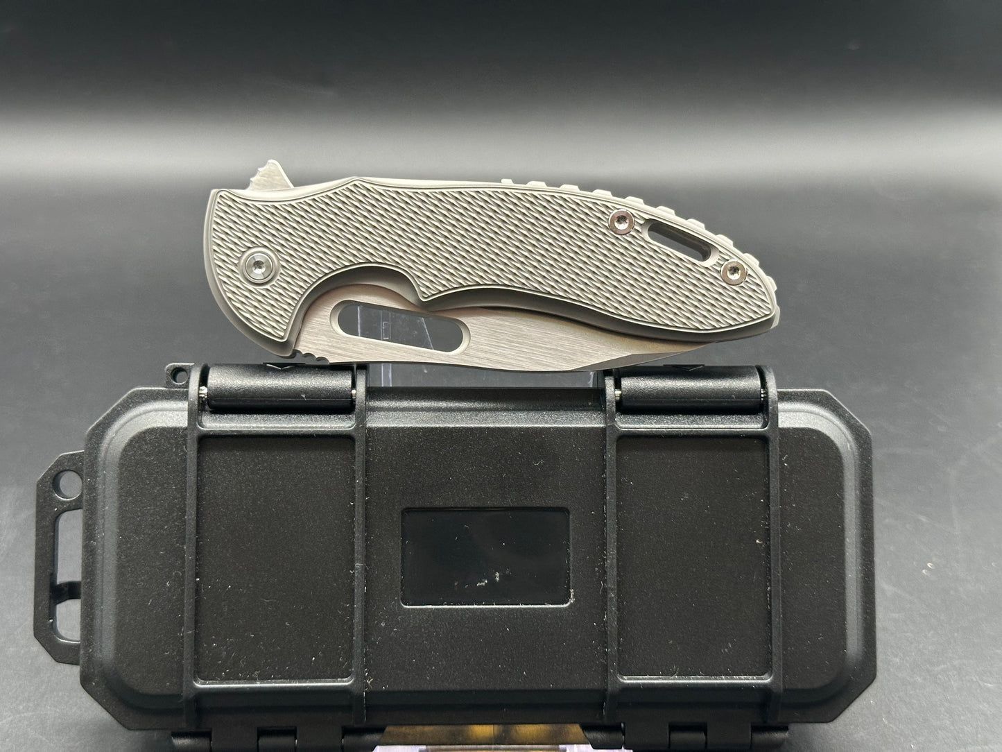 MECHFORCE RICK LALA SENTRY POCKET KNIFE DIAMOND TITANIUM HANDLE M390 BLADE