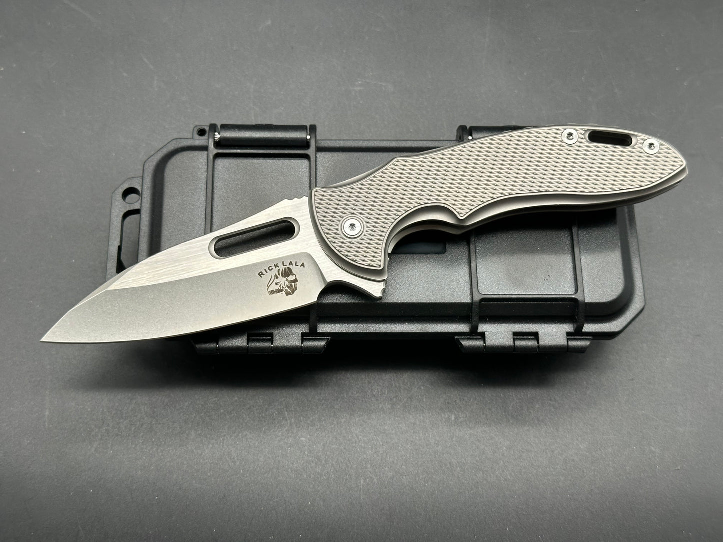 MECHFORCE RICK LALA SENTRY POCKET KNIFE DIAMOND TITANIUM HANDLE M390 BLADE