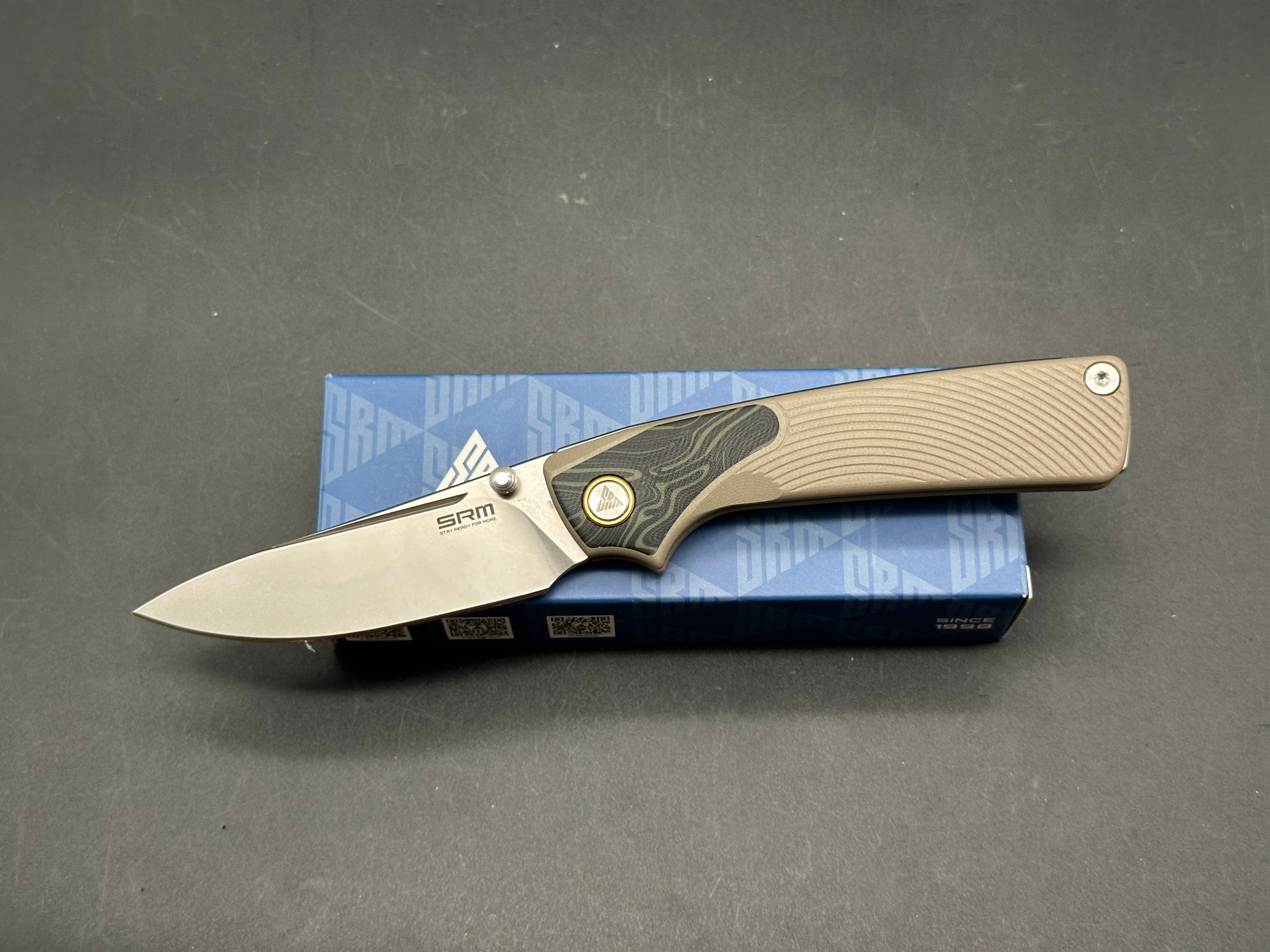 SRM Dome 106M-GW (2.99" 14C28N Blade, G10 Handle)