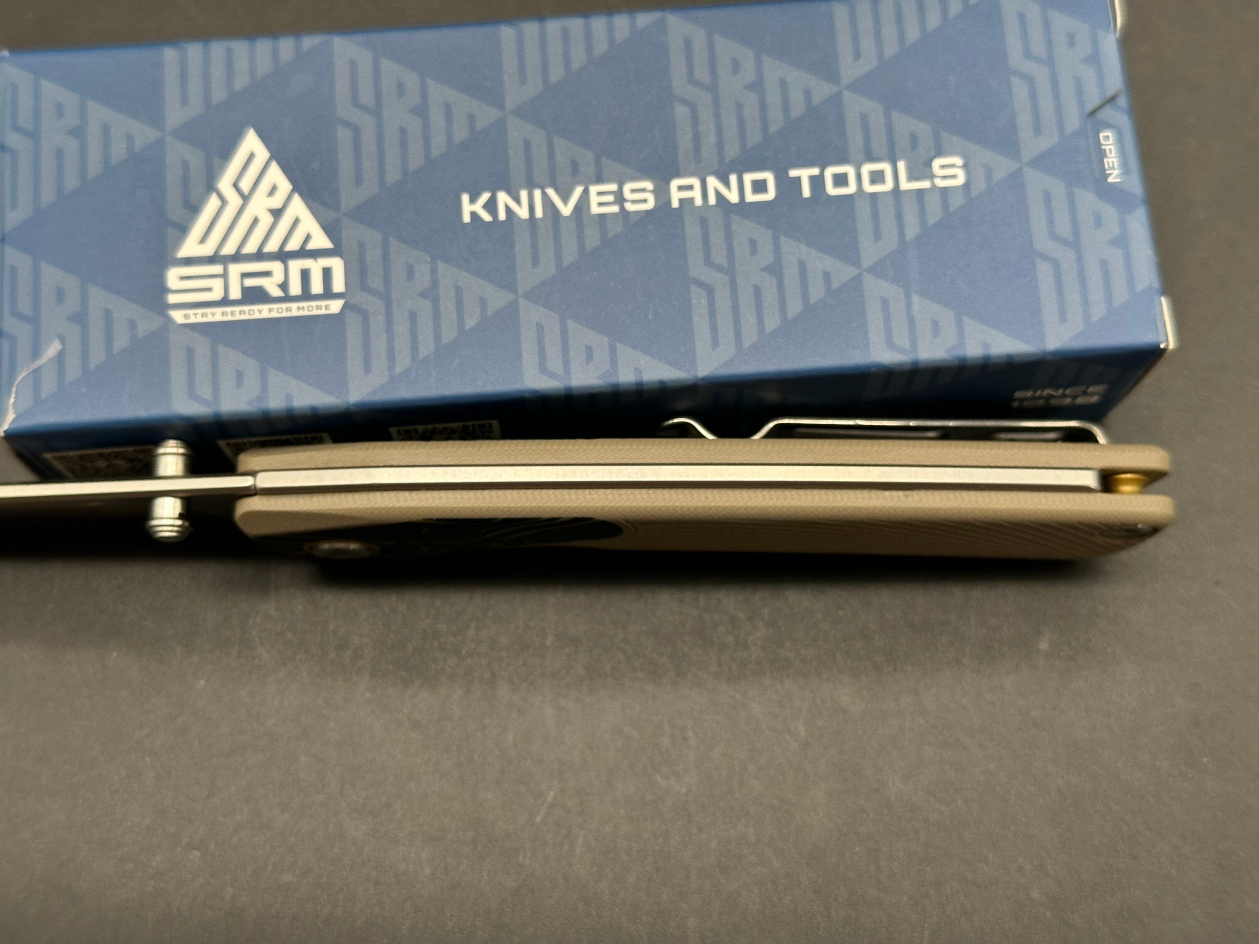 SRM Dome 106M-GW (2.99" 14C28N Blade, G10 Handle)