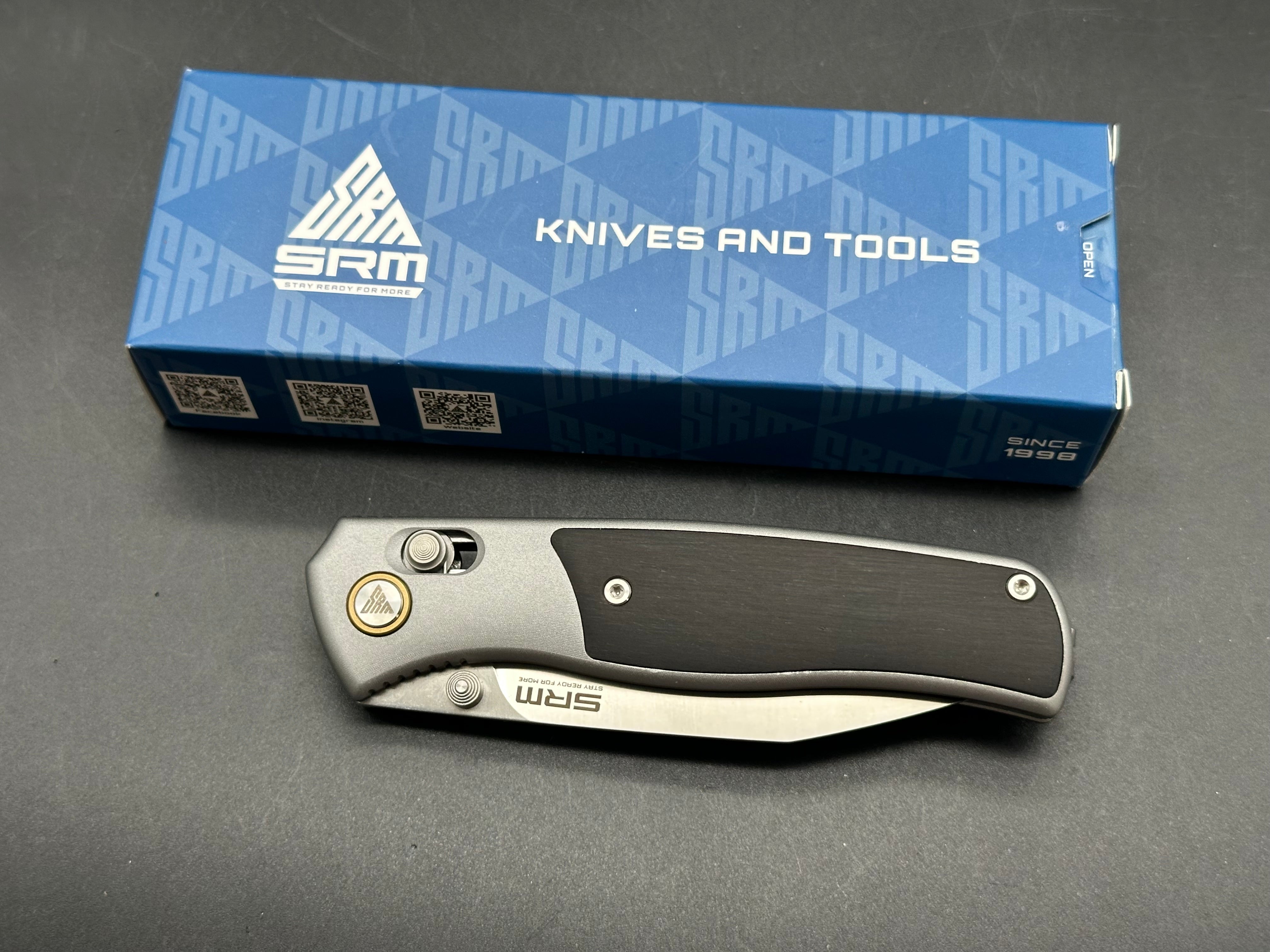 SRM 259L Medal folding knife ambi lock