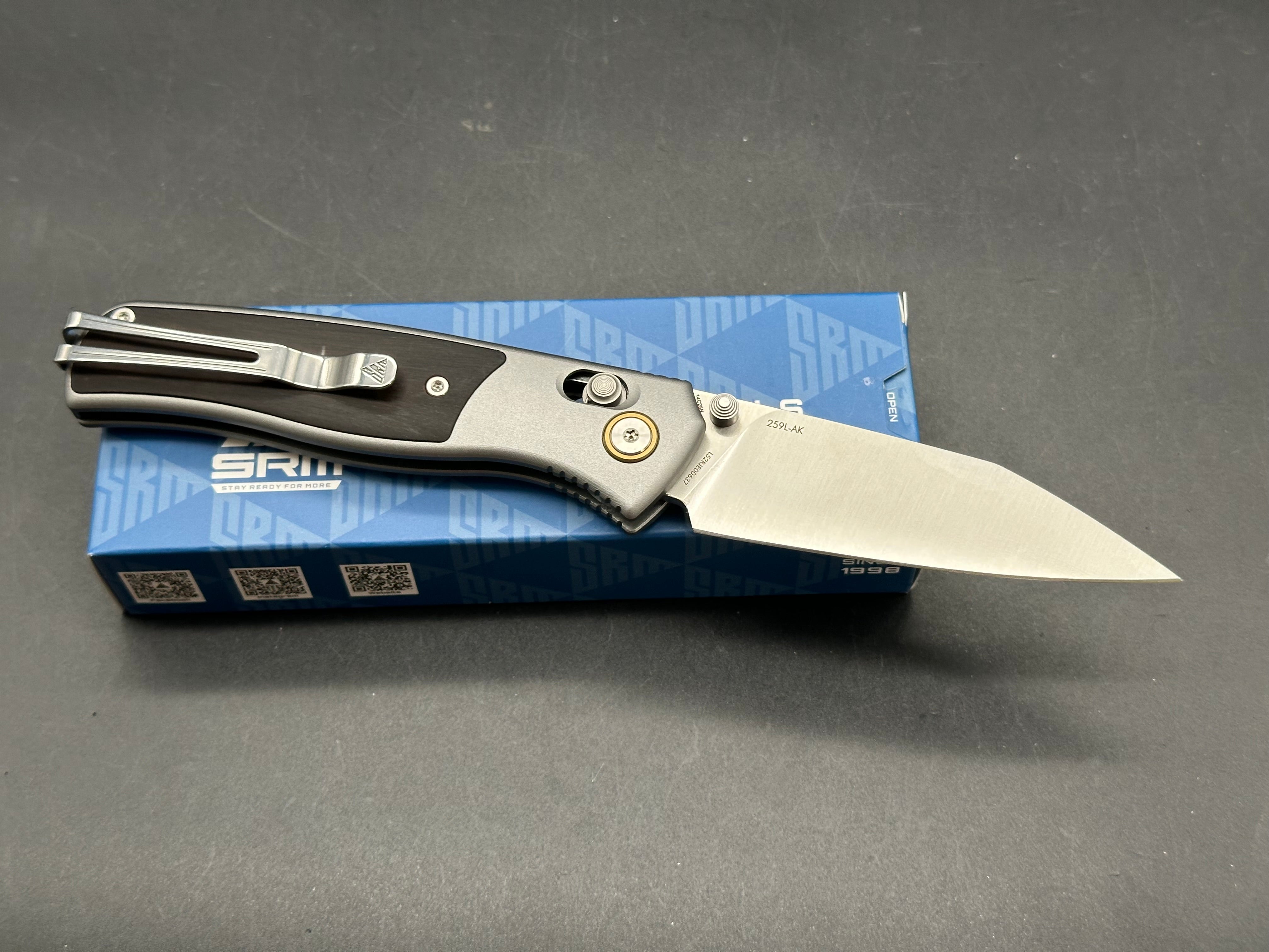 SRM 259L Medal folding knife ambi lock