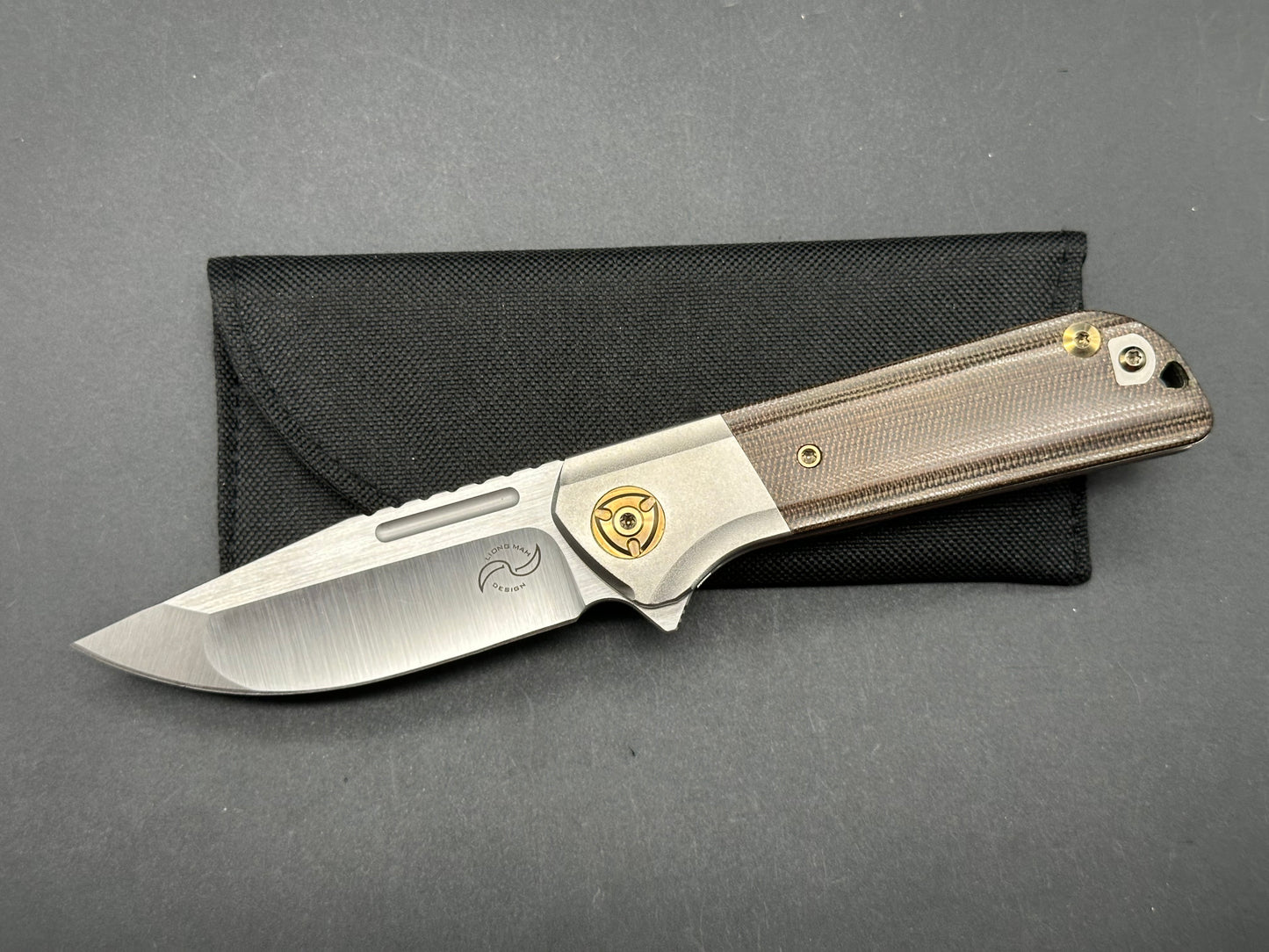 Liong Mah Lanny V2 Ti/Brown Micarta M390 blade