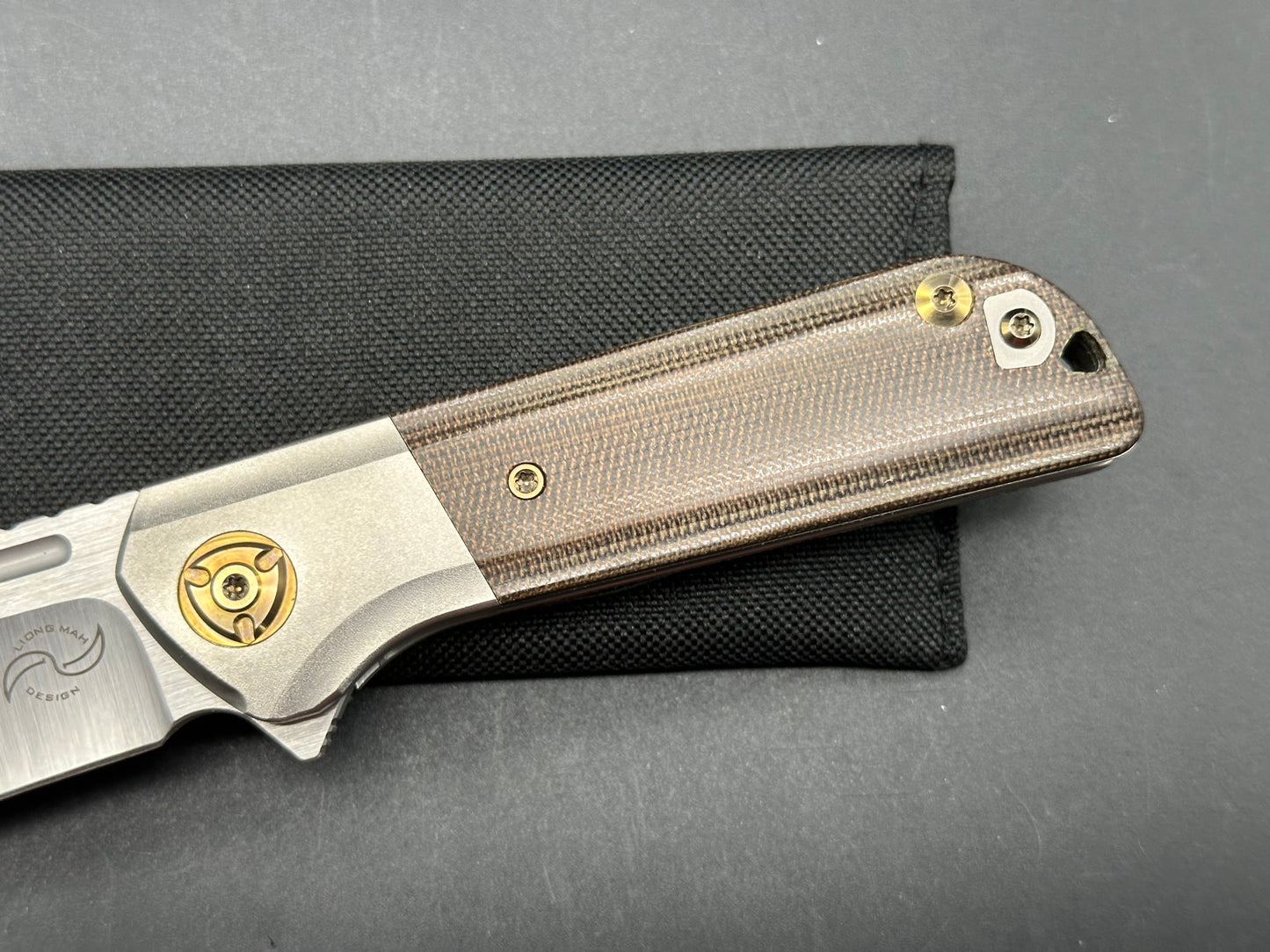 Liong Mah Lanny V2 Ti/Brown Micarta M390 blade