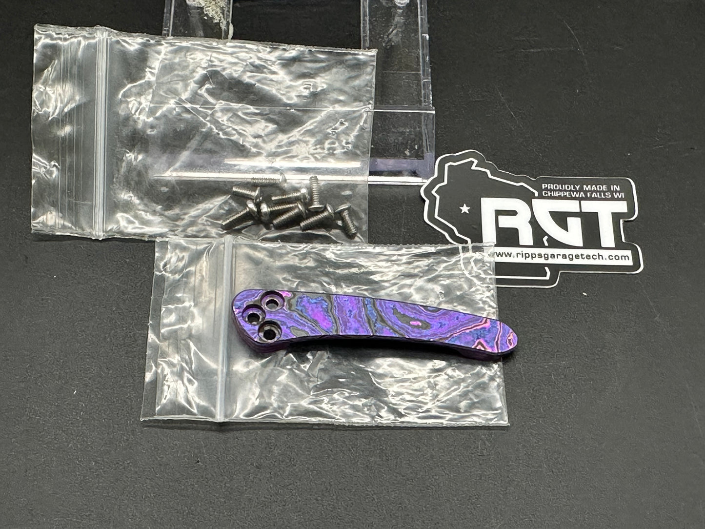 Ripps Garage Tech RGT SPYDERCO PARA 3 timascus pocket clip