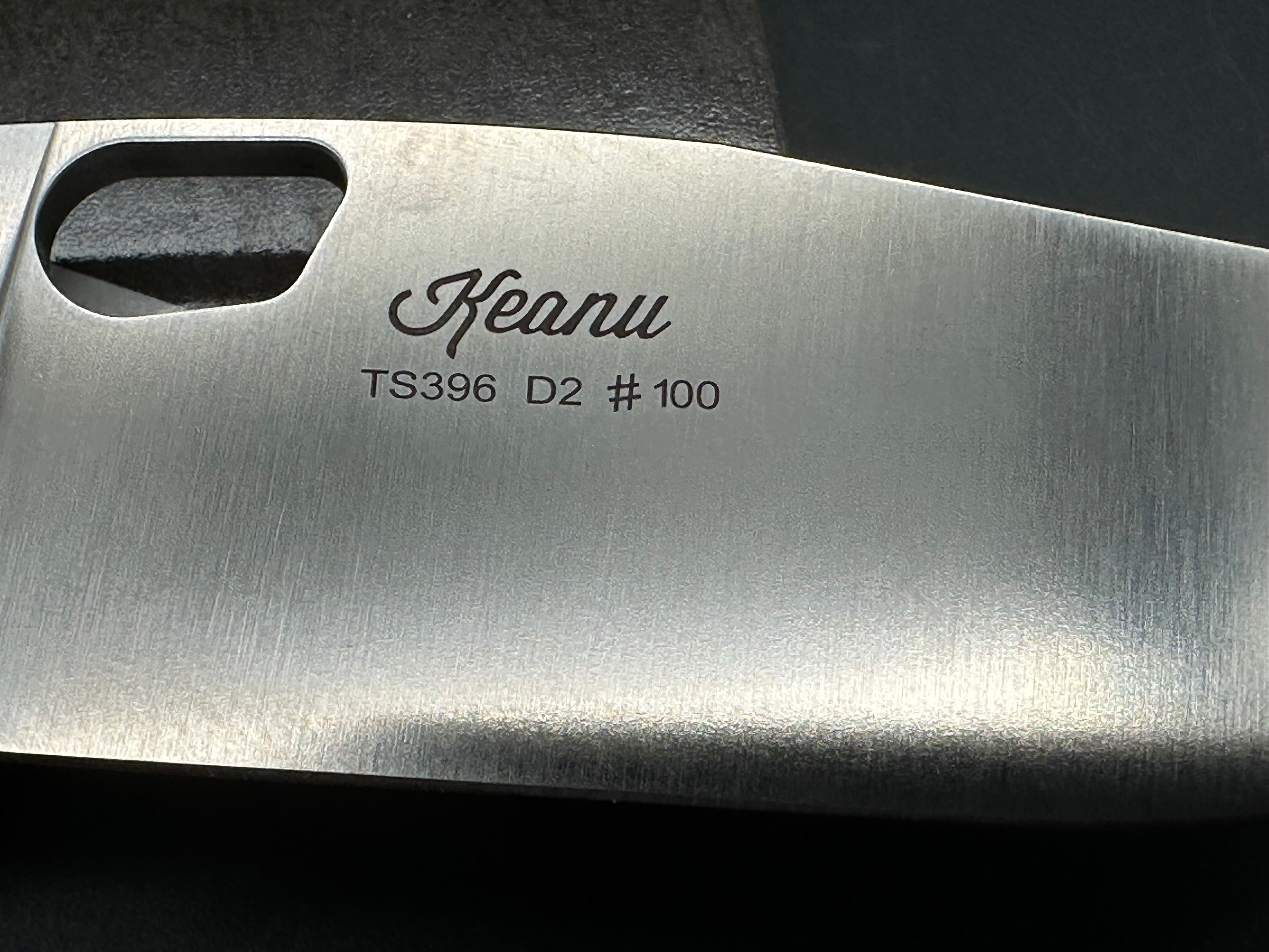 TWOSUN TS396 KEANU CARBON FIBER/TITANIUM HANDLE D2 PLAIN EDGE
