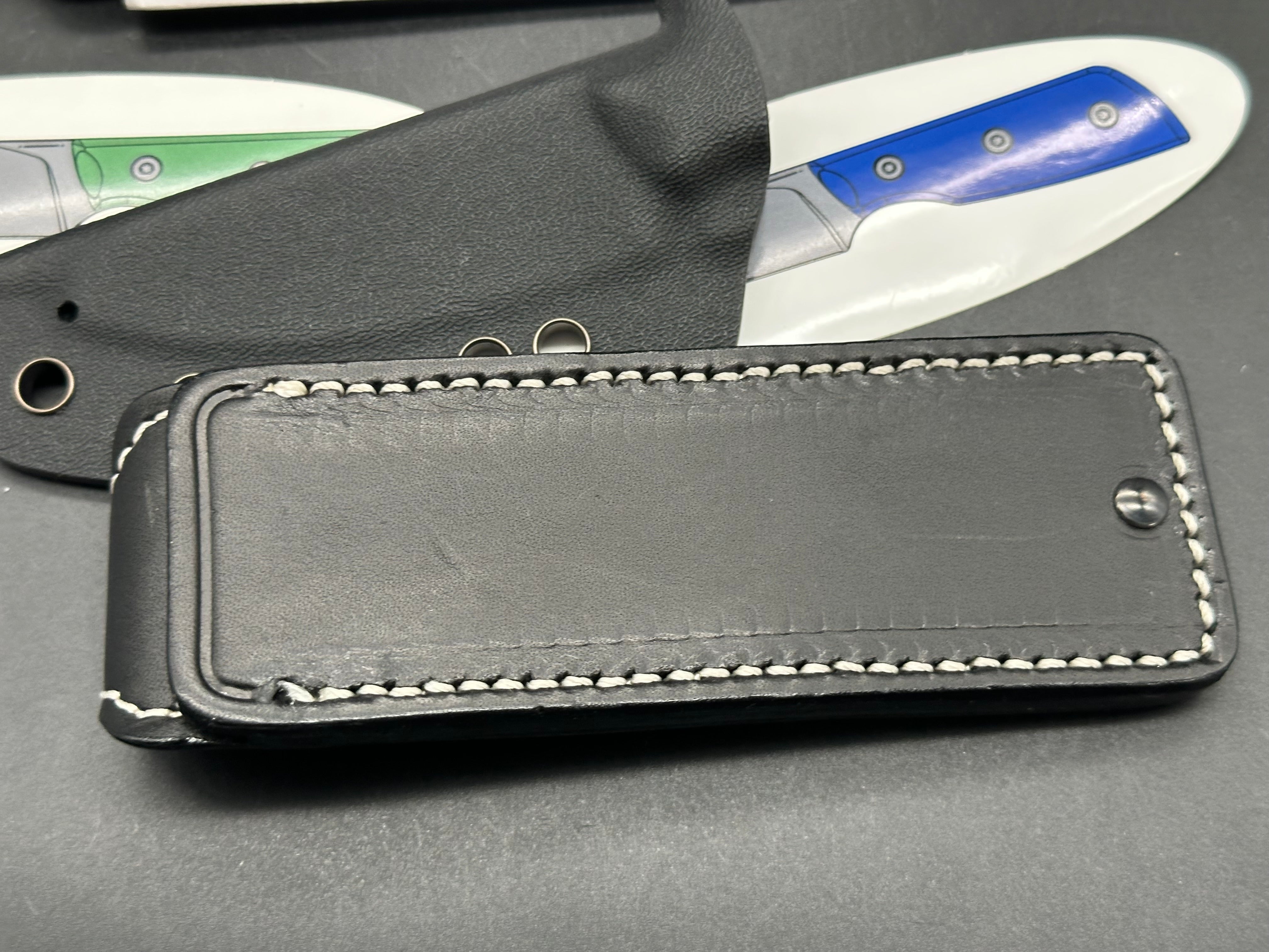 StraightLine EDC DCA Digger Fixed Blade Knife 3.05" 14C28N Blade Green Canvas Micarta Handles