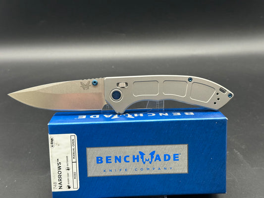 Benchmade Narrows 748 AXIS Lock Knife Titanium (3.4" Satin)