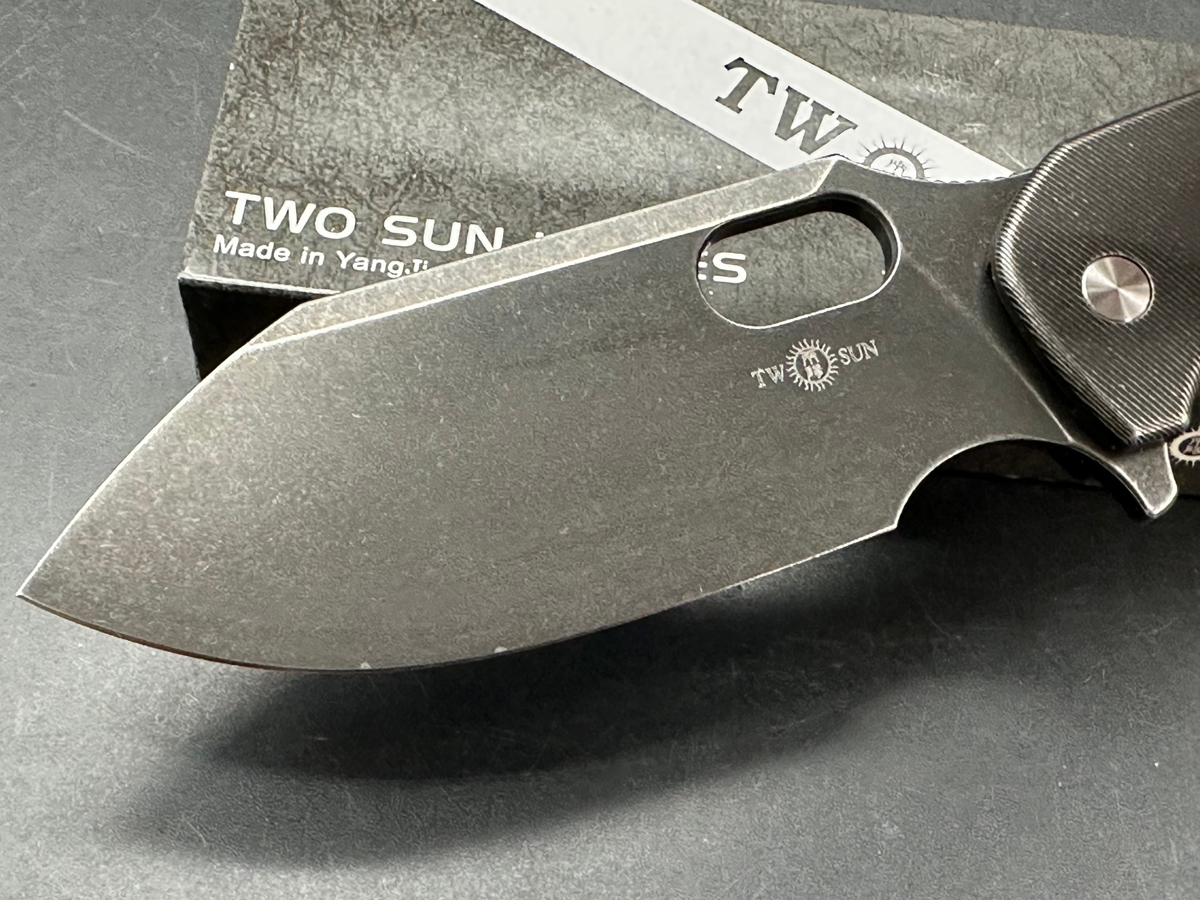 TWOSUN TS459-BLACK BLACK TITANIUM HANDLE 14C28N