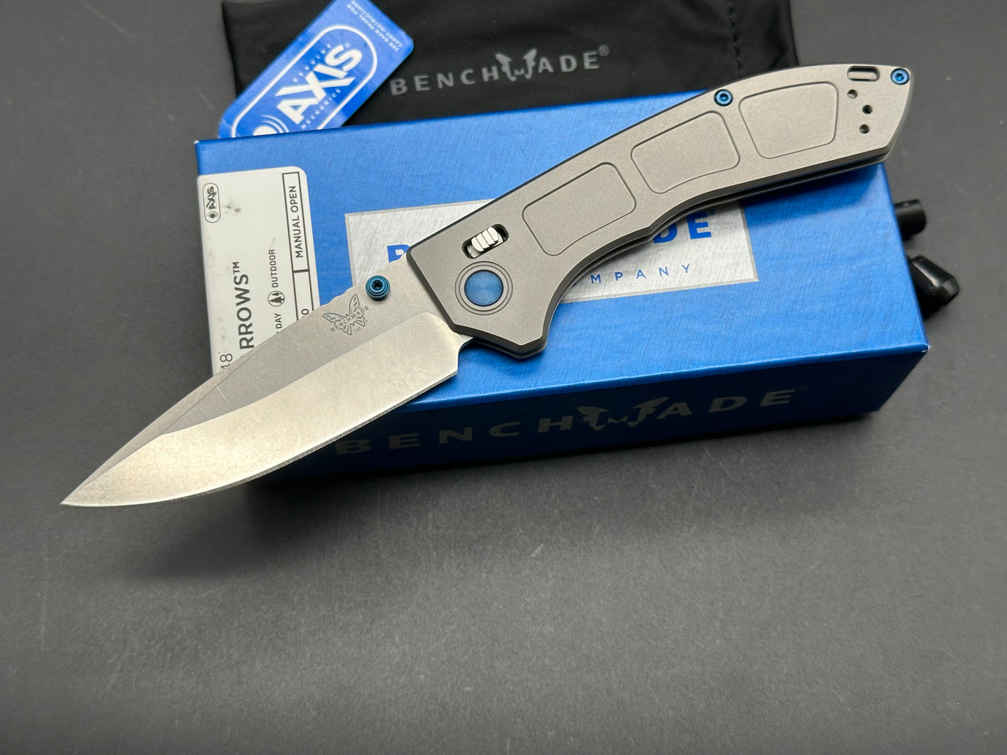 Benchmade Narrows 748 AXIS Lock Knife Titanium (3.4" Satin)