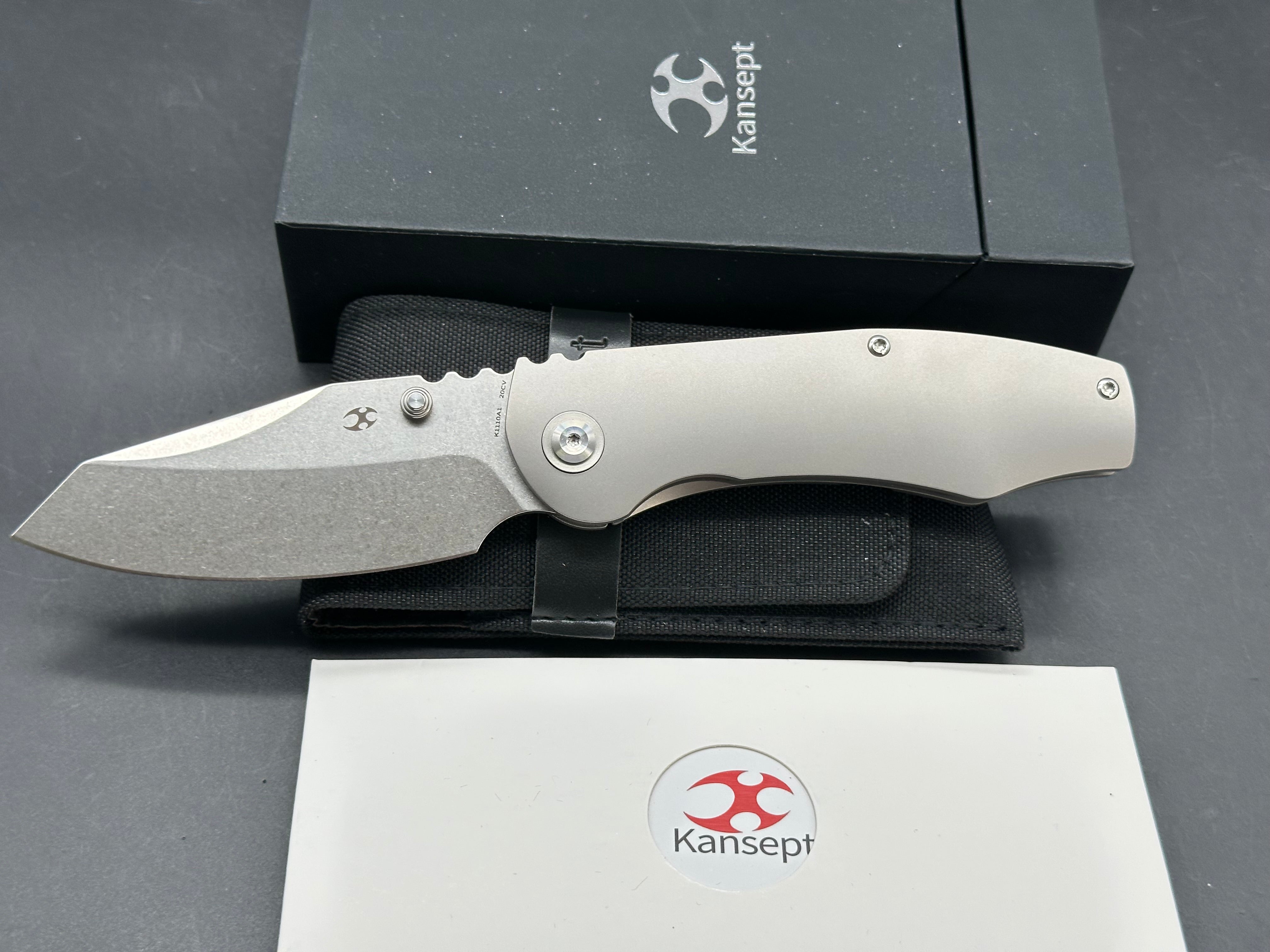 KANSEPT CAVEMAN STONEWASH TITANIUM HANDLE 20CV PLAIN EDGE