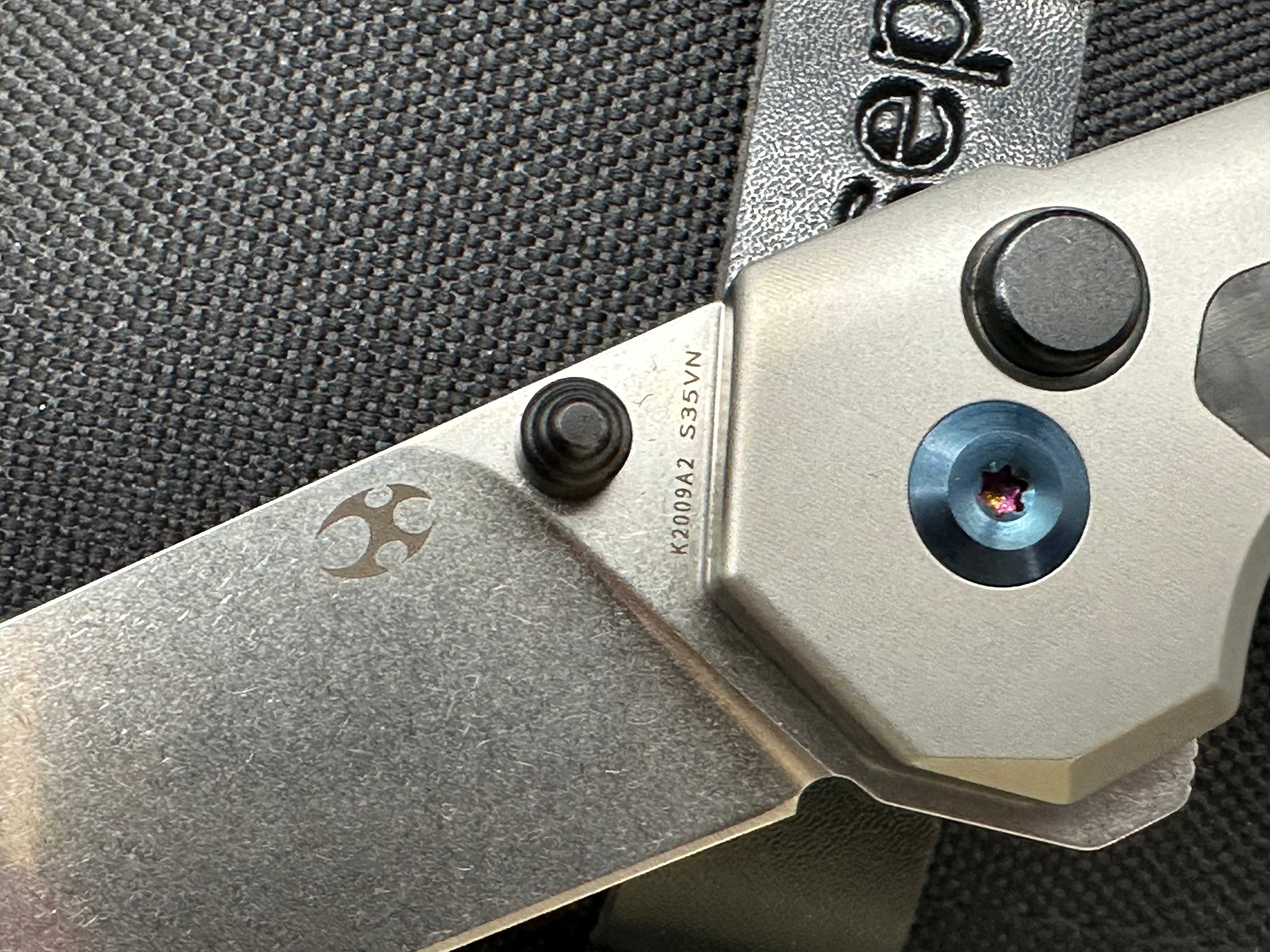 Kansept EDC Tac - Gray Ti / Twill CF (3.1" S35VN)