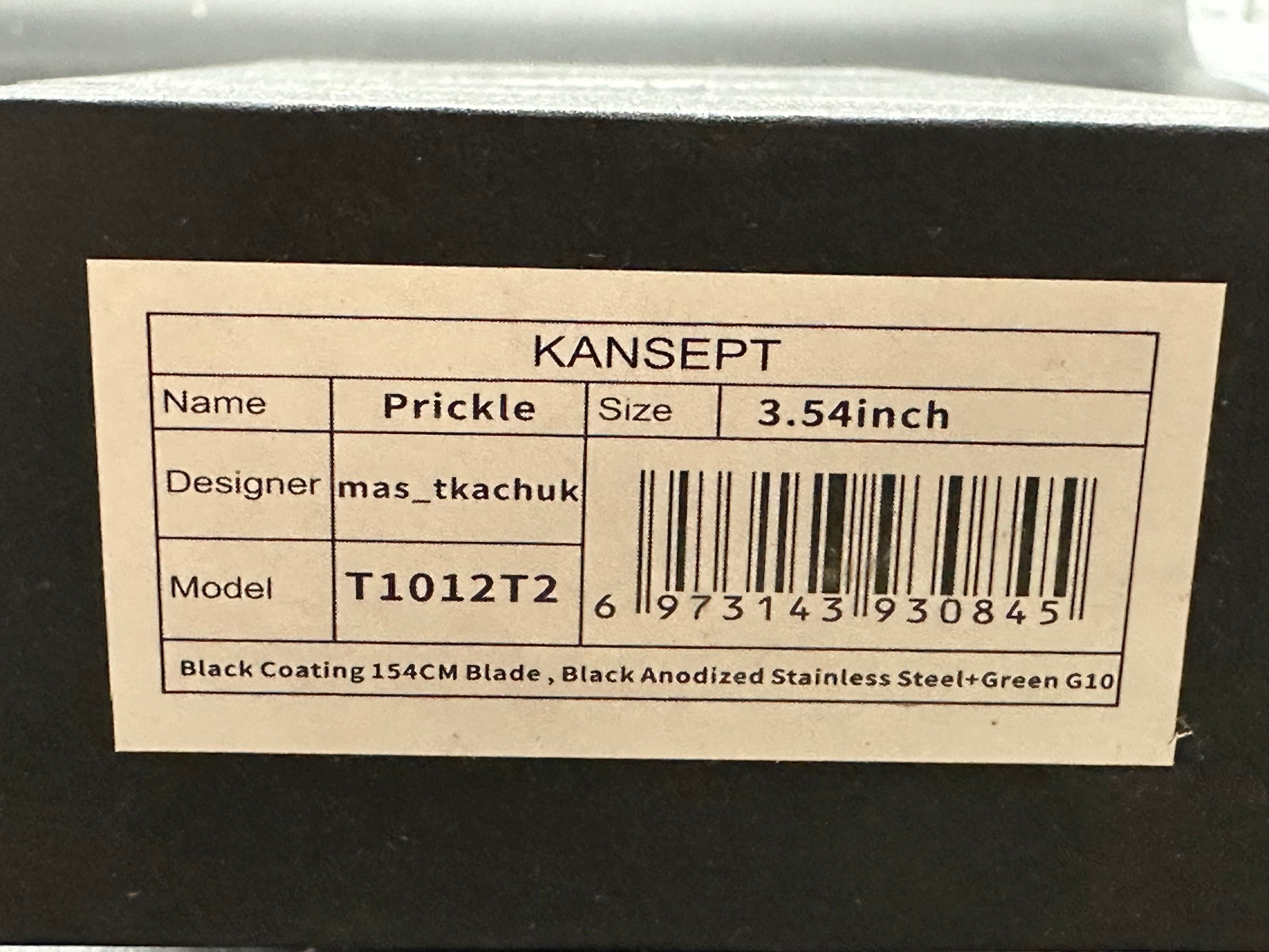 KANSEPT Prickle Flipper Knife Green G10 Handle (3.53''154CM Blade) Max Tkachuk Design