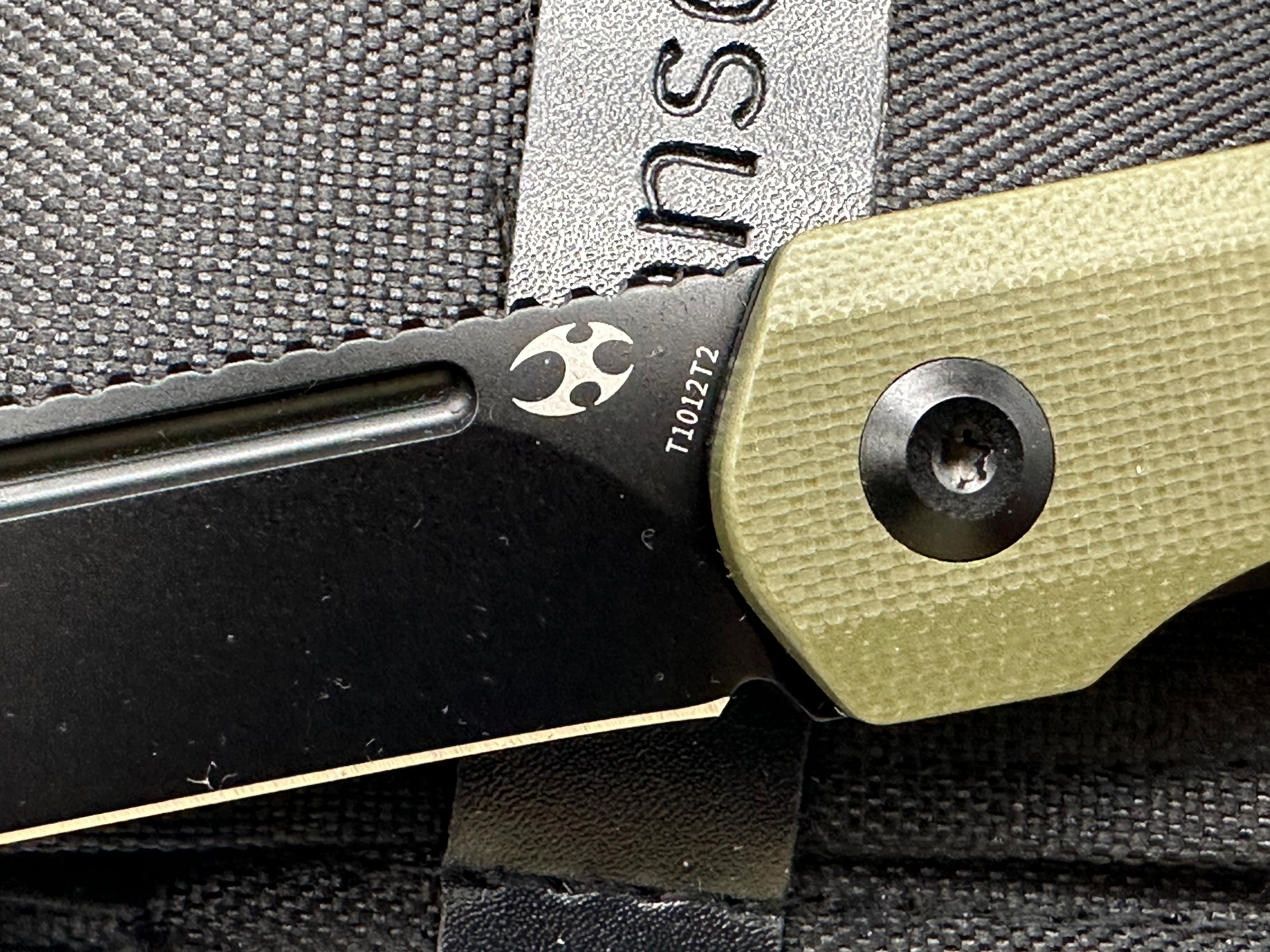 KANSEPT Prickle Flipper Knife Green G10 Handle (3.53''154CM Blade) Max Tkachuk Design
