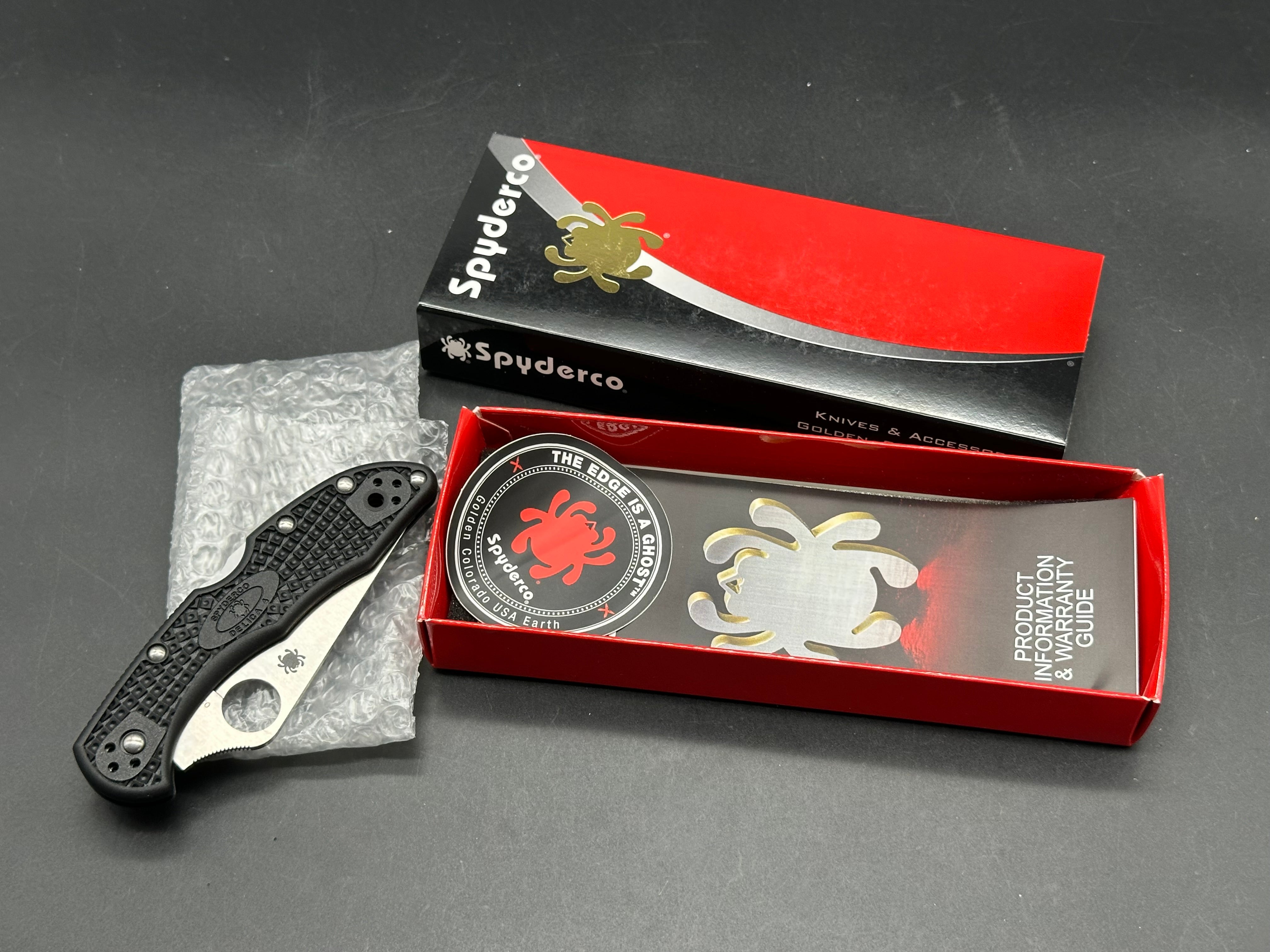 Spyderco Delica 4 2.875" VG-10 Satin Blade with Black FRN Scales