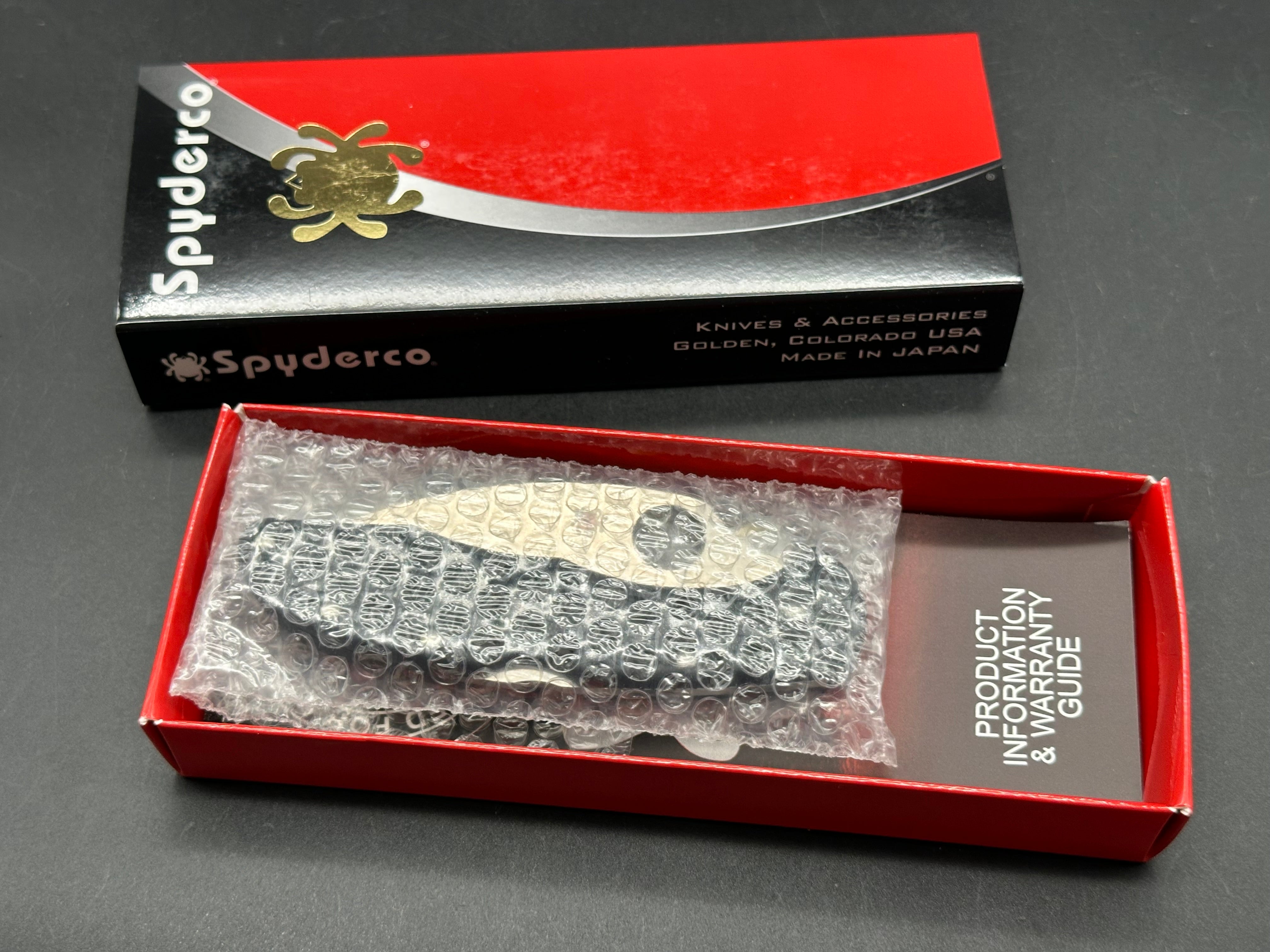 Spyderco Delica 4 Wharncliffe 2.875" VG-10 Satin Blade with Black FRN Scales