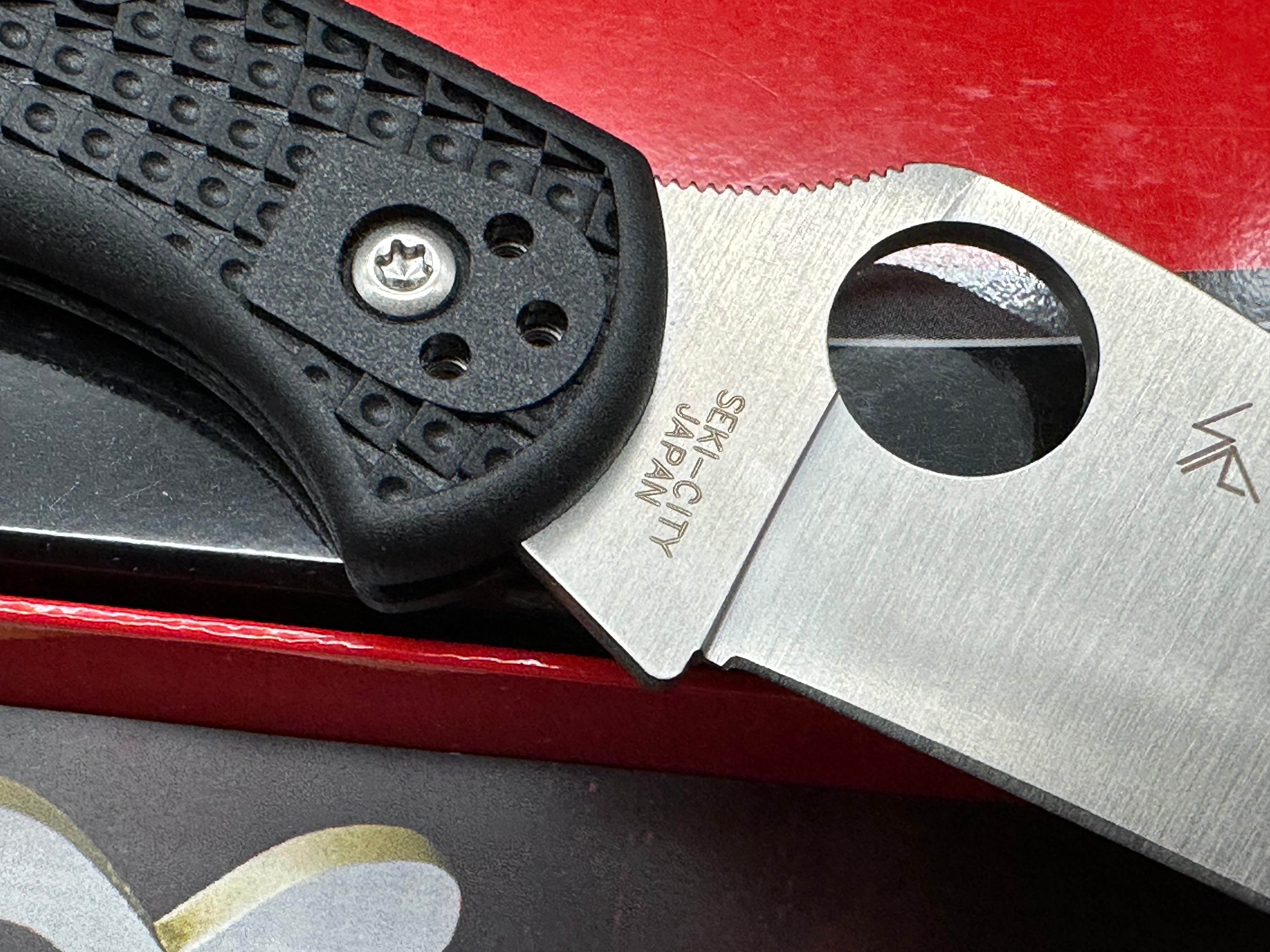 Spyderco Delica 4 Wharncliffe 2.875" VG-10 Satin Blade with Black FRN Scales