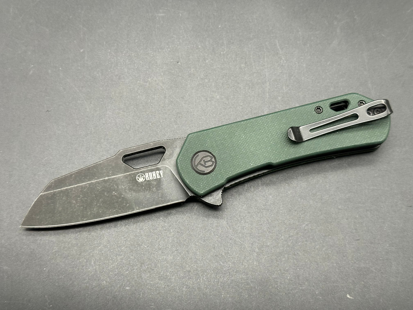 KUBEY Duroc Liner Lock Dark Green G10 KU332D (2.91" D2)